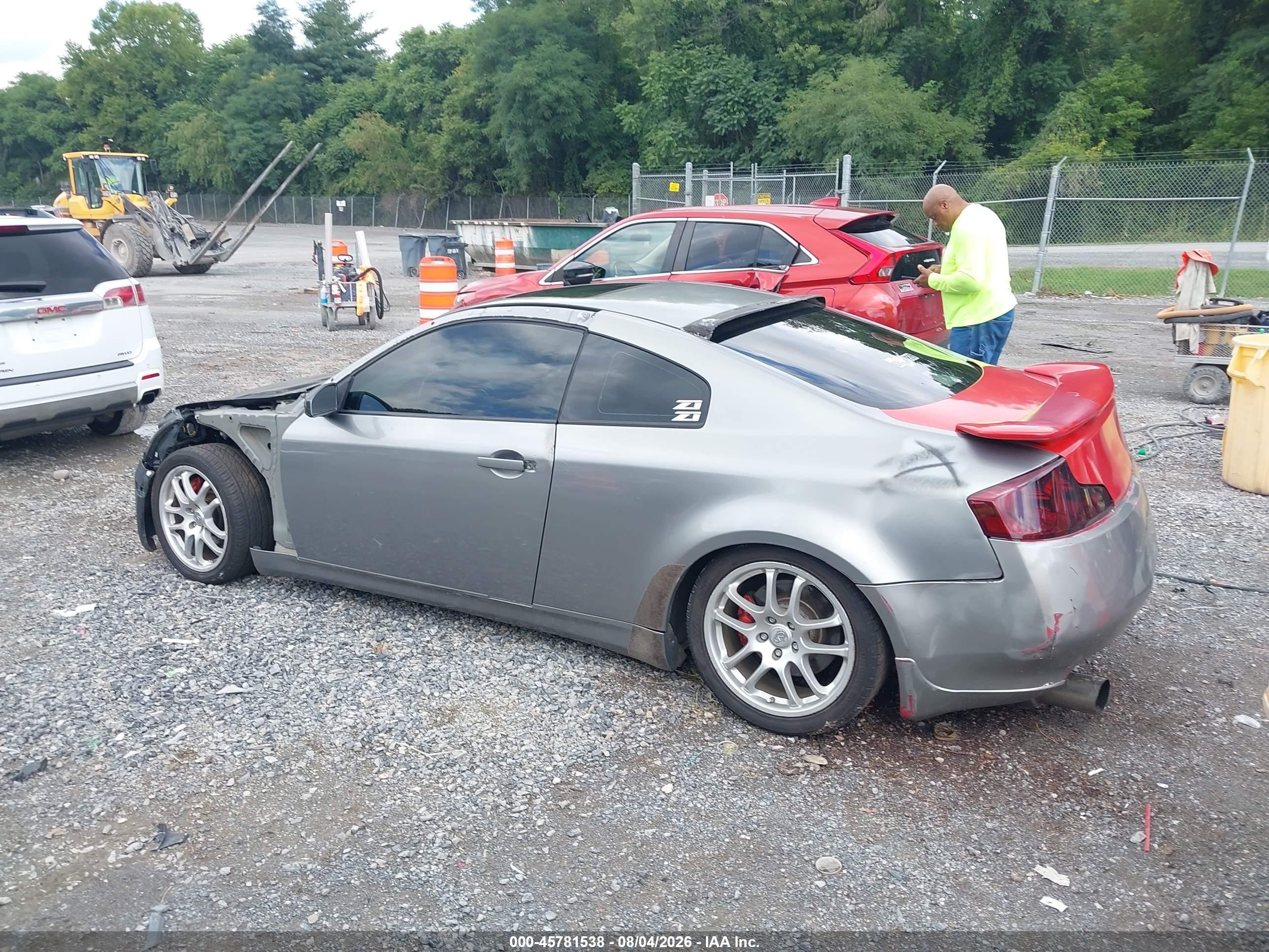 2003 Infiniti G35 Base W/6 Speed Manual Серый vin: JNKCV54E03M202270