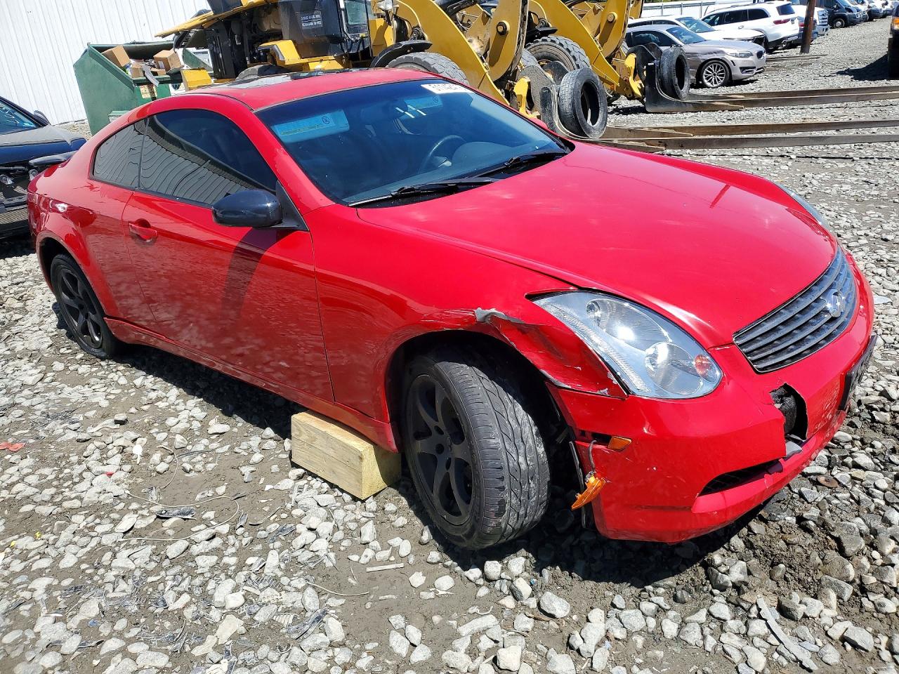 2003 Infiniti G35 Base Red vin: JNKCV54E03M206271