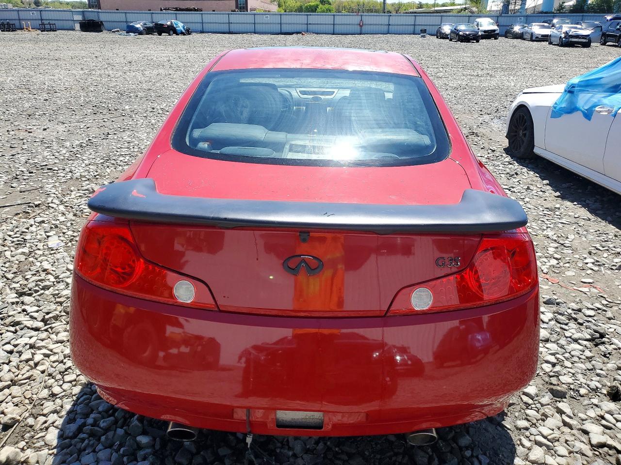 2003 Infiniti G35 Base Red vin: JNKCV54E03M206271