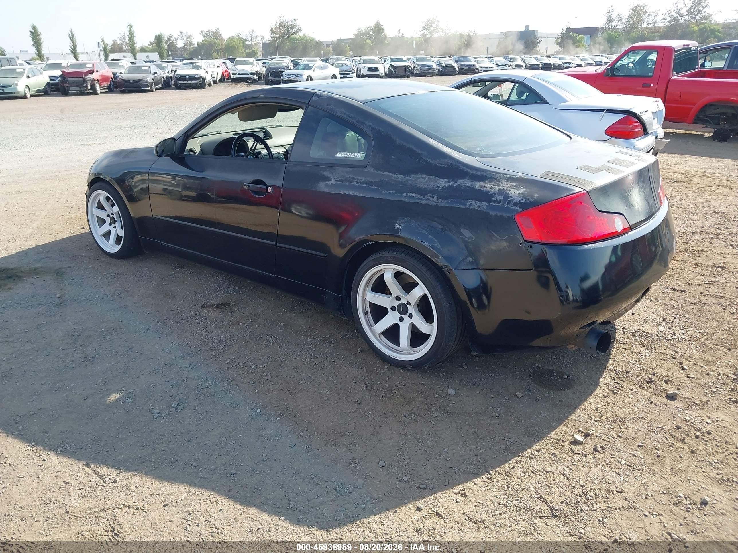 2003 Infiniti G35 Base W/6 Speed Manual Black vin: JNKCV54E03M208957