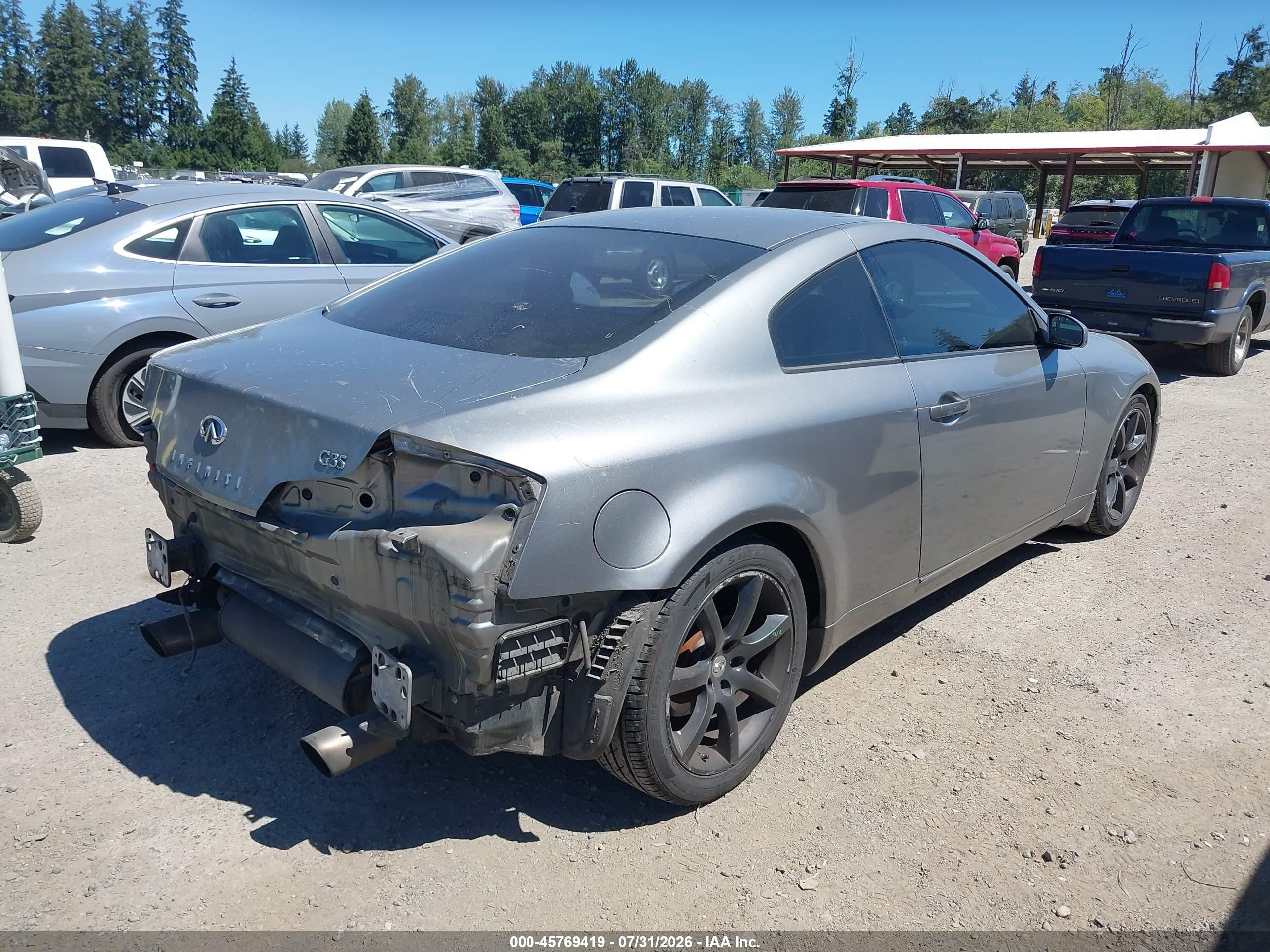 2005 Infiniti G35   Silver vin: JNKCV54E05M417022