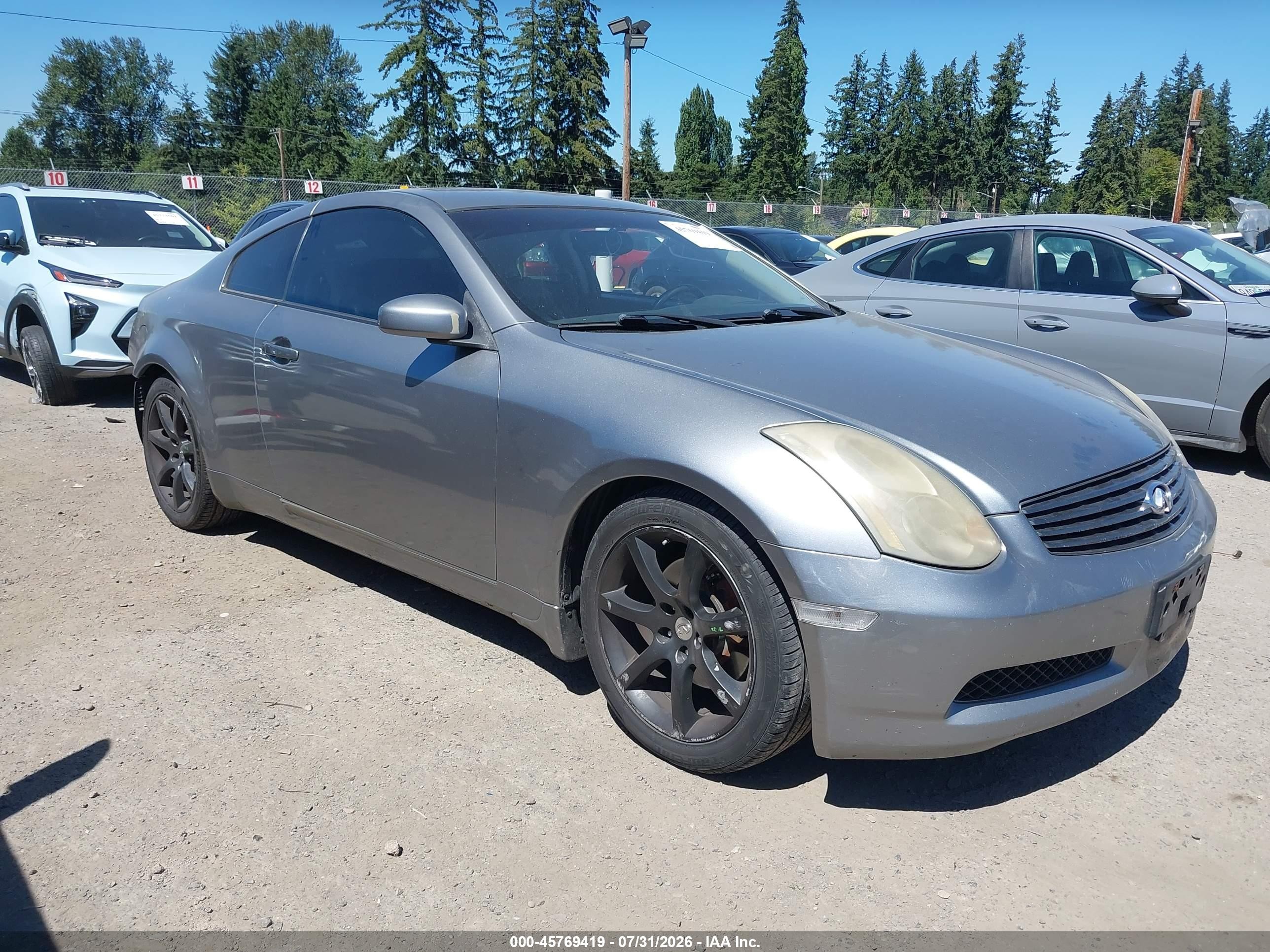 2005 Infiniti G35   Серебряный vin: JNKCV54E05M417022