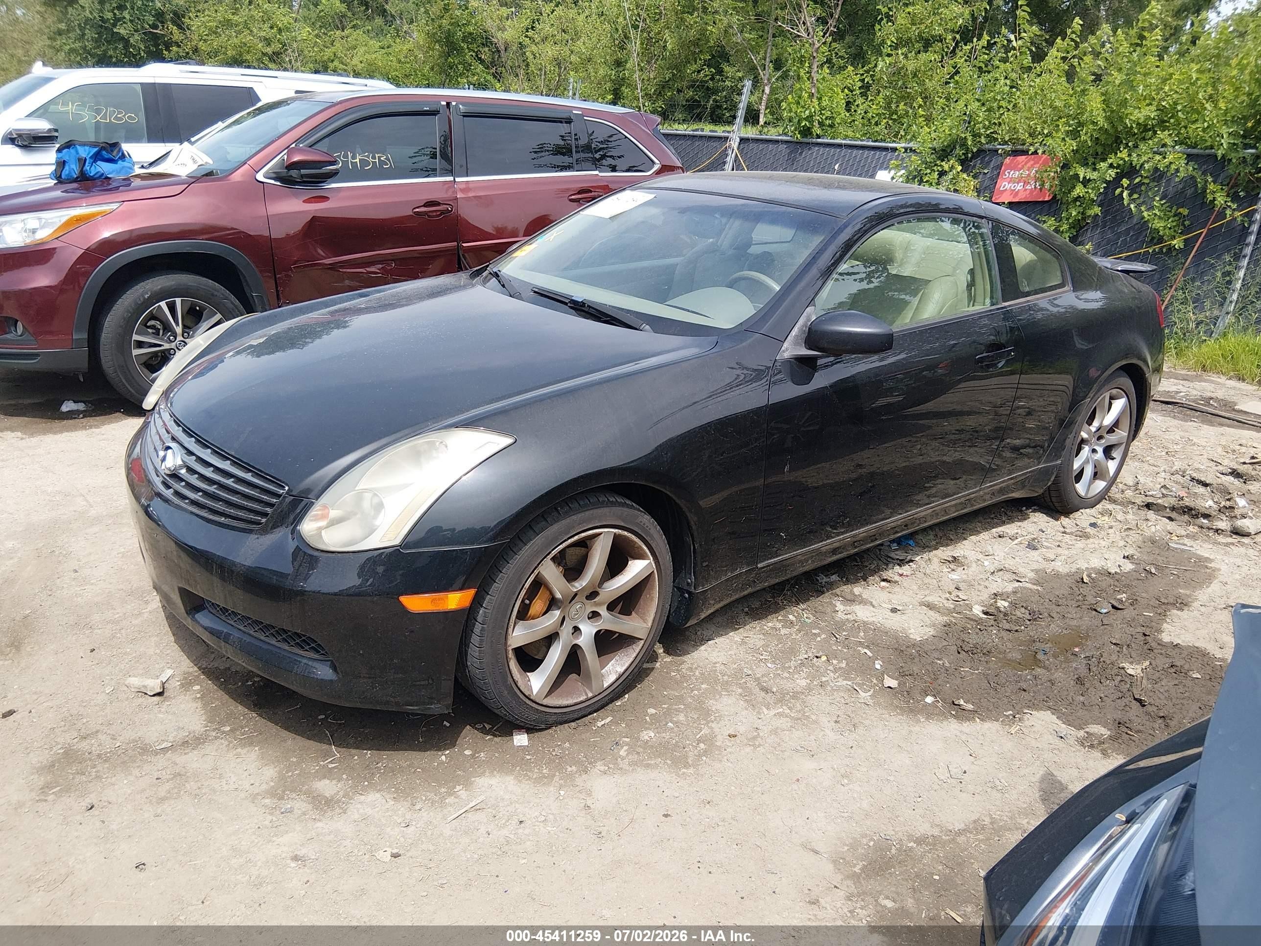 2003 Infiniti G35 Base W/6 Speed Manual Черный vin: JNKCV54E13M208269