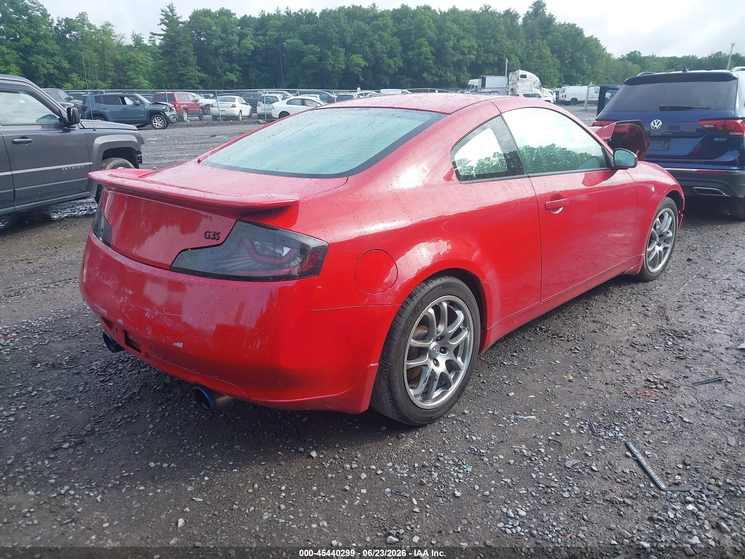 2004 Infiniti G35 Red vin: JNKCV54E14M828041
