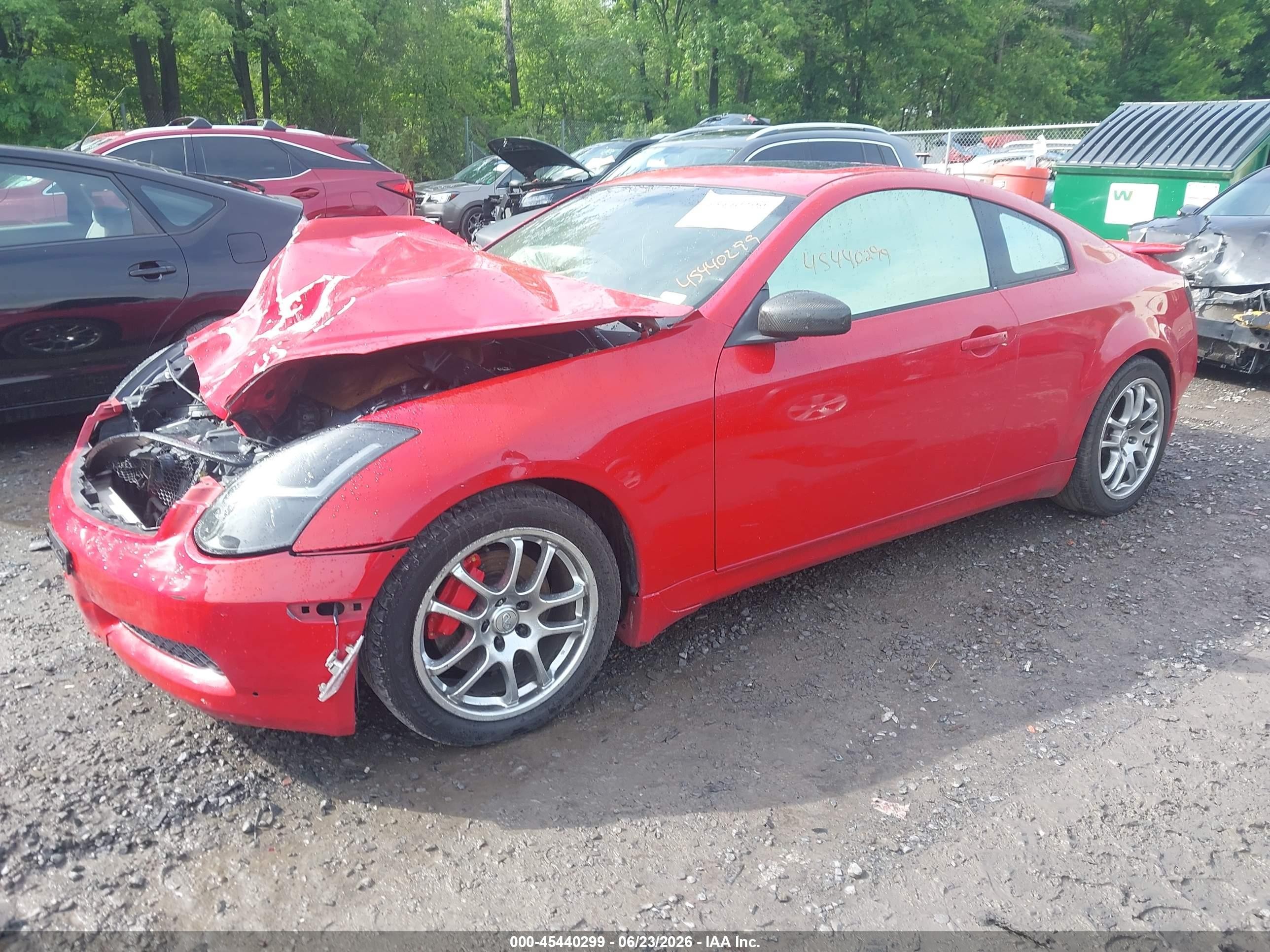 2004 Infiniti G35 Red vin: JNKCV54E14M828041