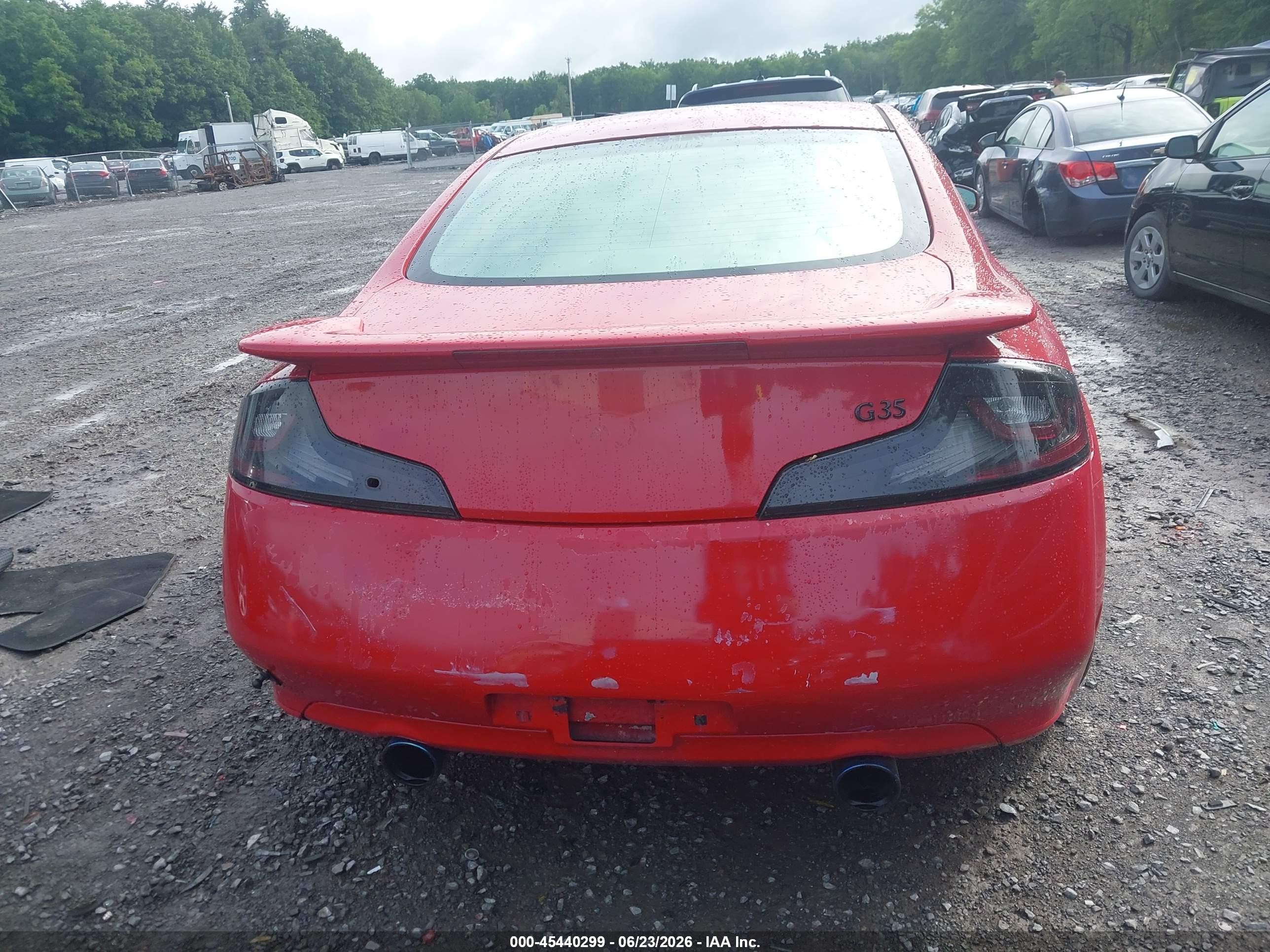 2004 Infiniti G35 Red vin: JNKCV54E14M828041