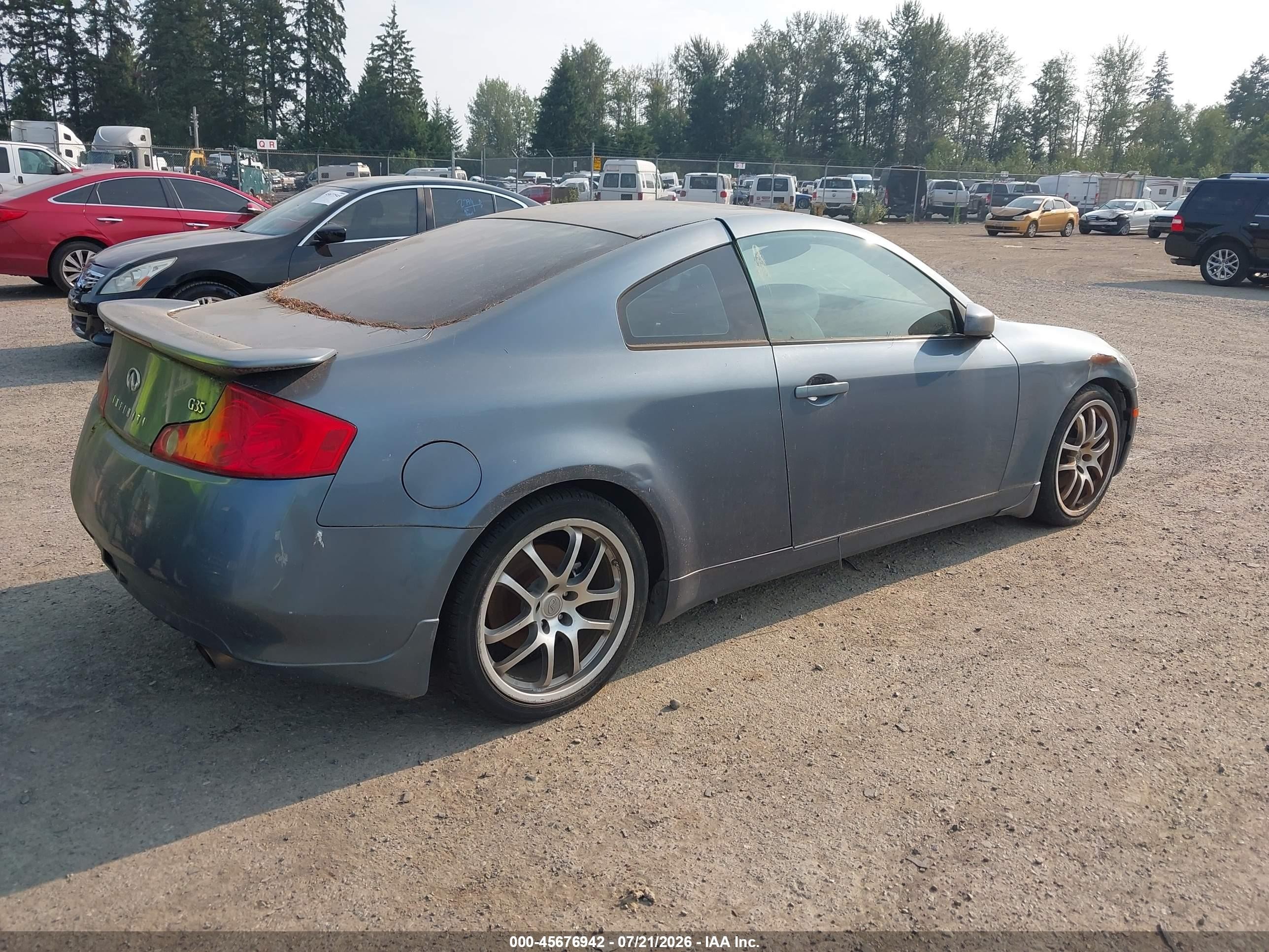 2005 Infiniti G35   Light Blue vin: JNKCV54E15M419717