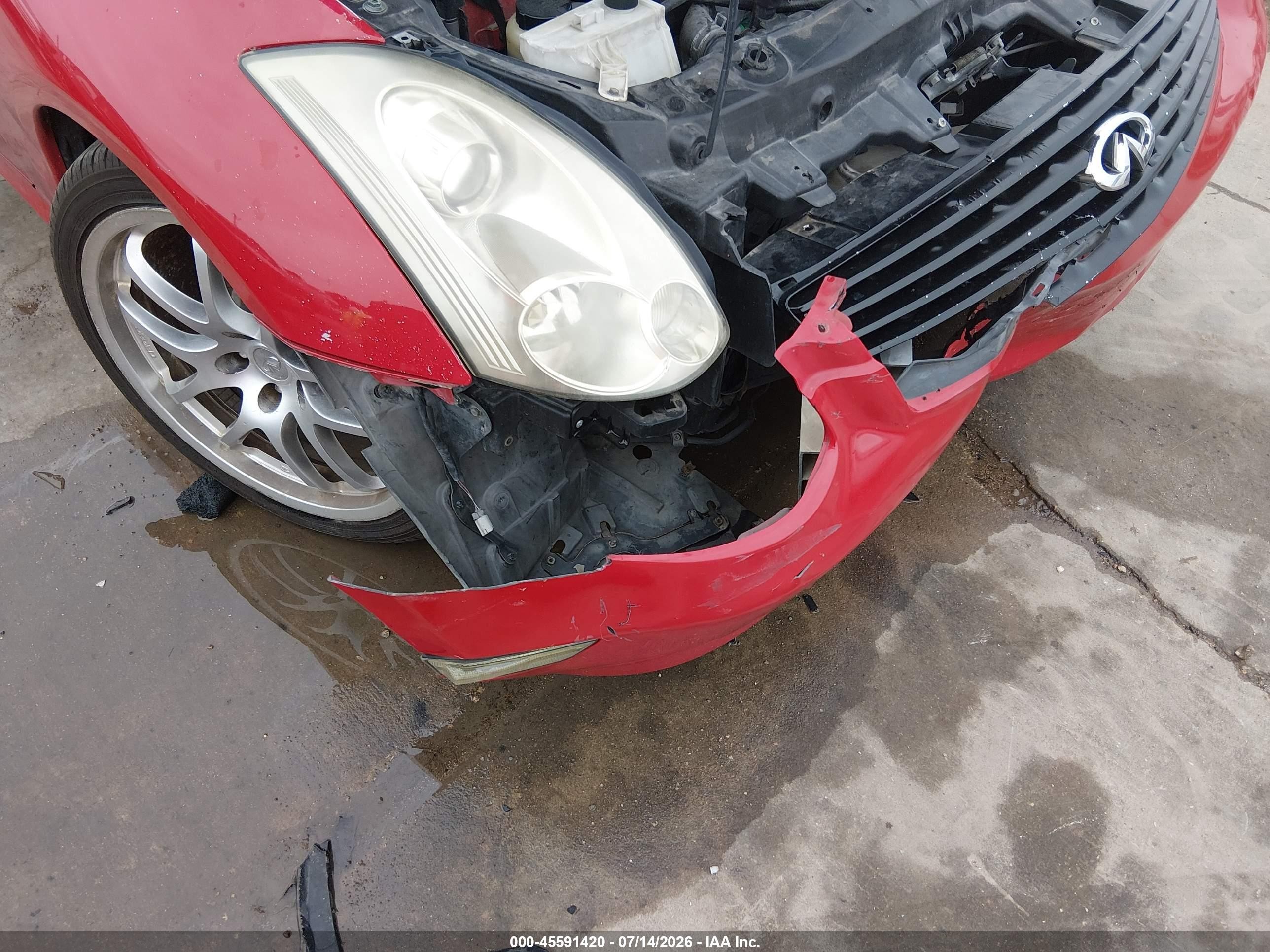 2006 Infiniti G35   Red vin: JNKCV54E16M703009