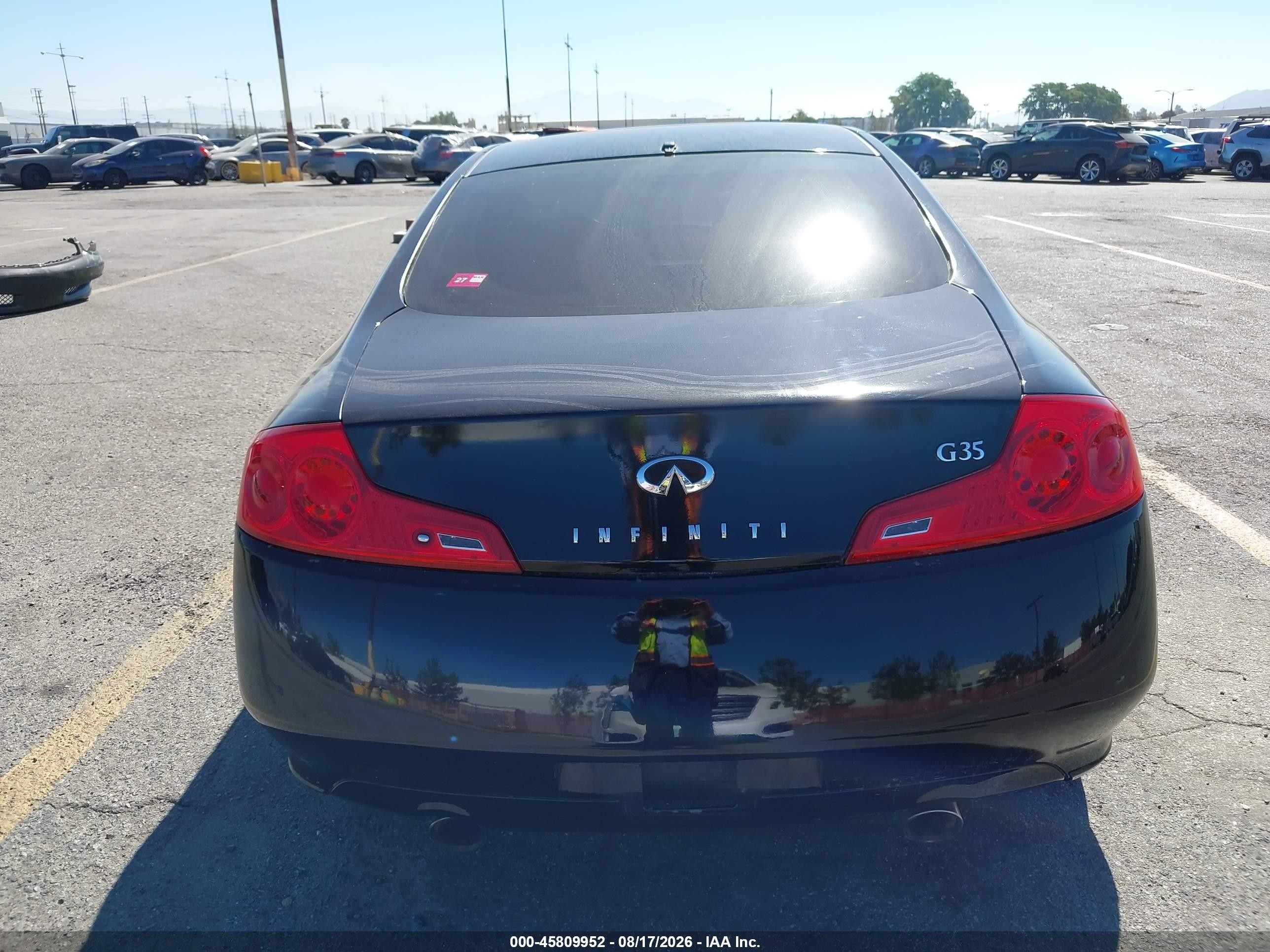 2006 Infiniti G35   Black vin: JNKCV54E16M716116