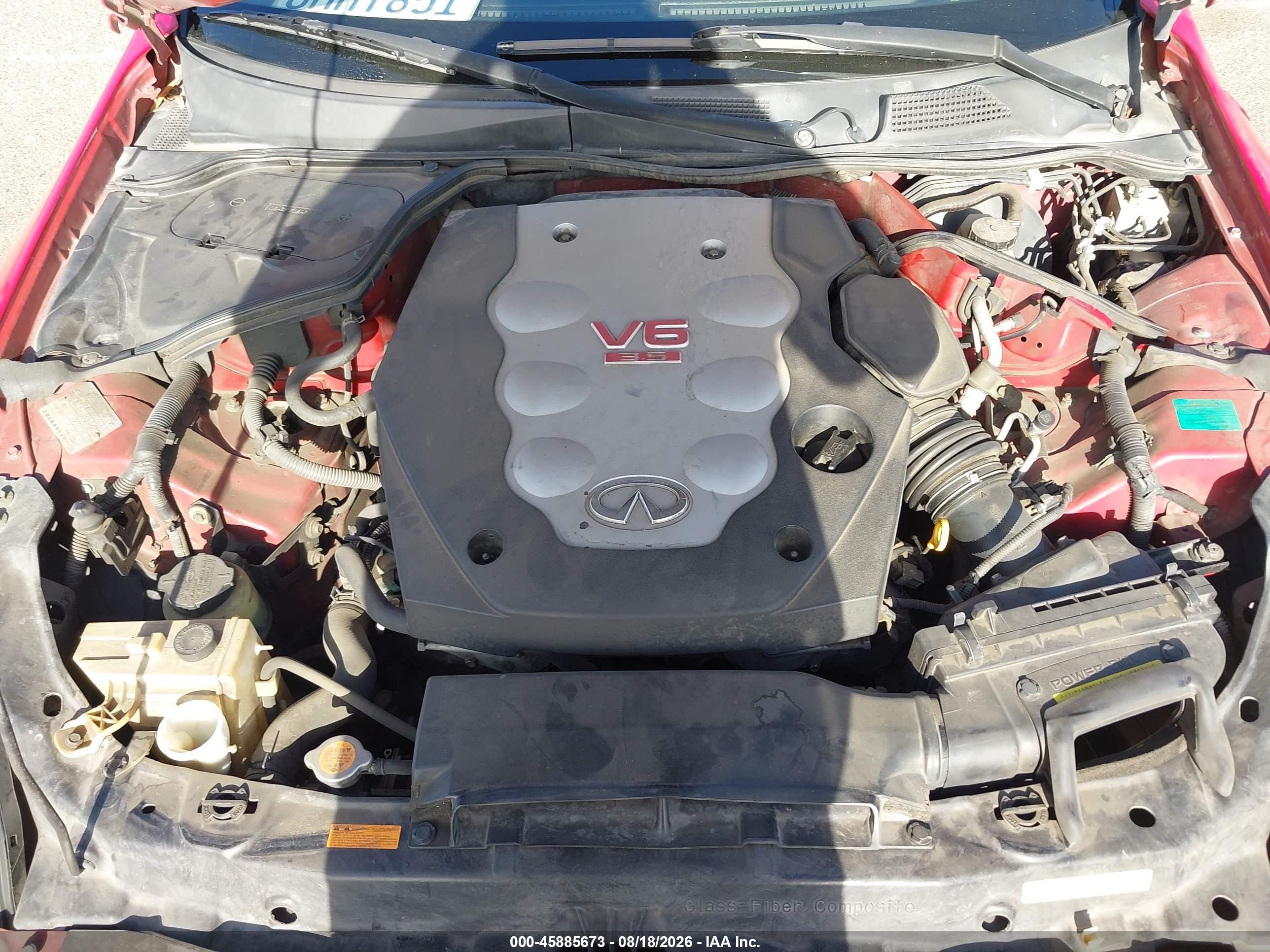 2005 Infiniti G35 Red vin: JNKCV54E25M400318