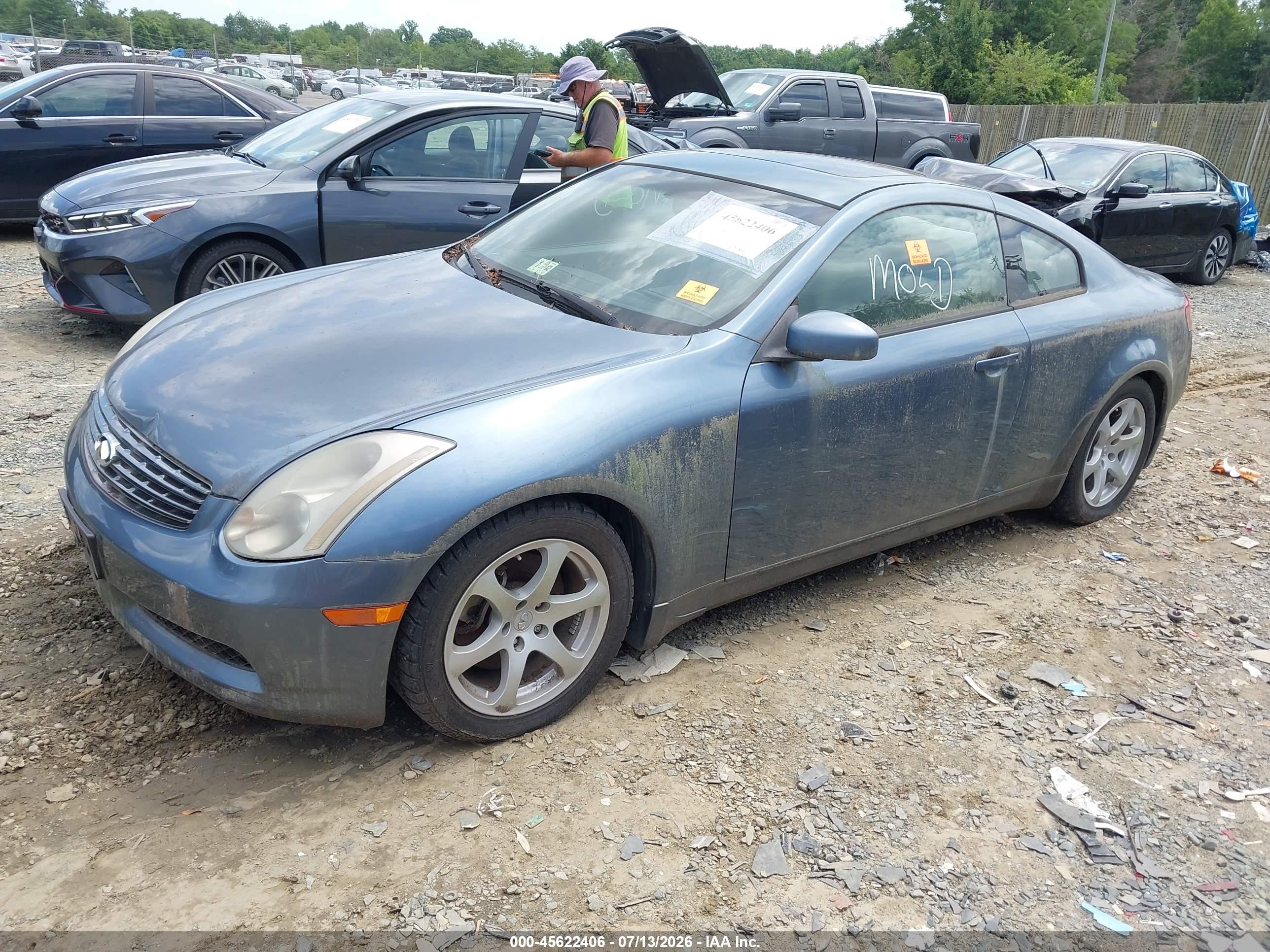 2005 Infiniti G35   Blue vin: JNKCV54E25M418785