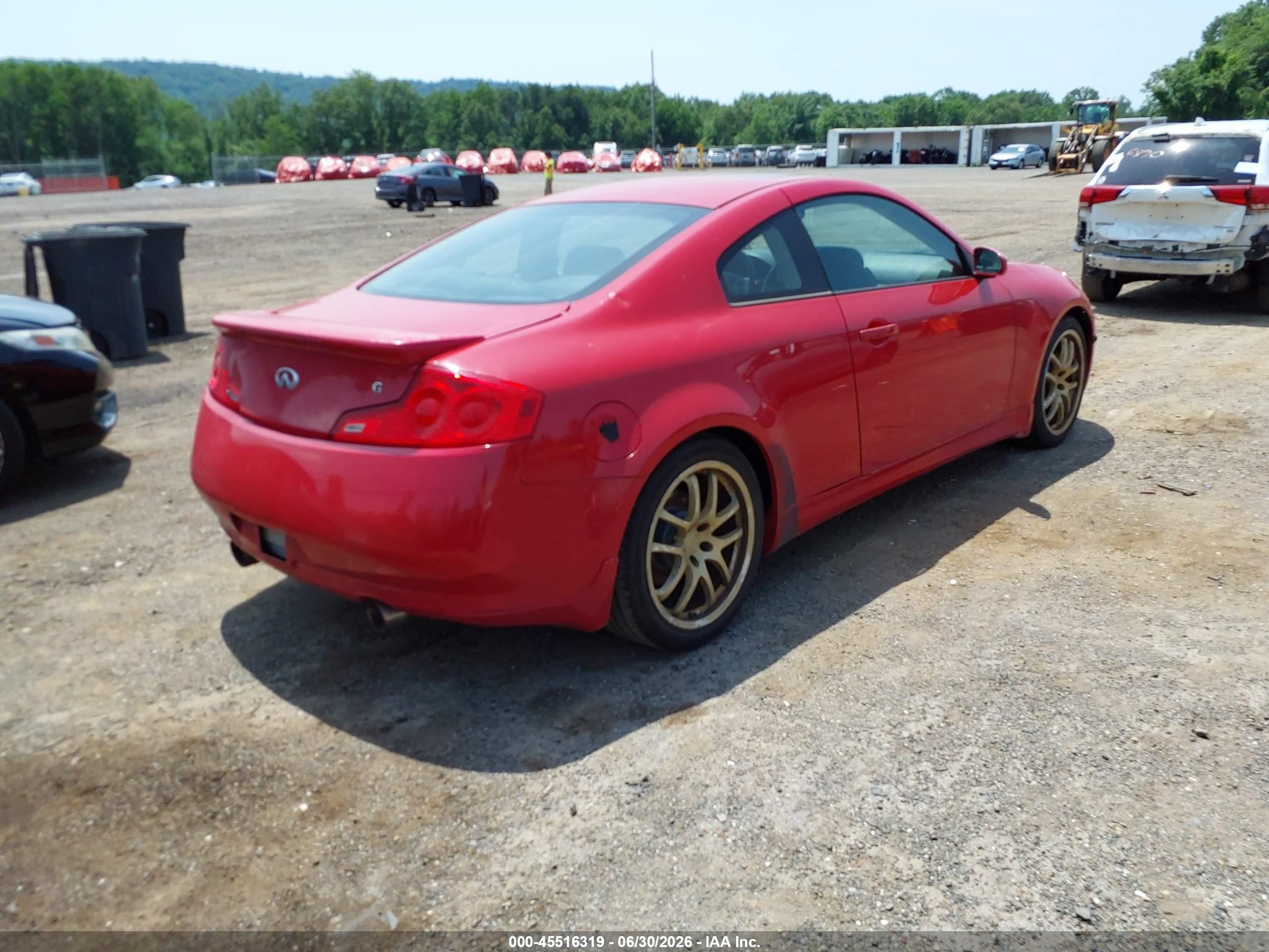 2006 Infiniti G35   Red vin: JNKCV54E26M720224