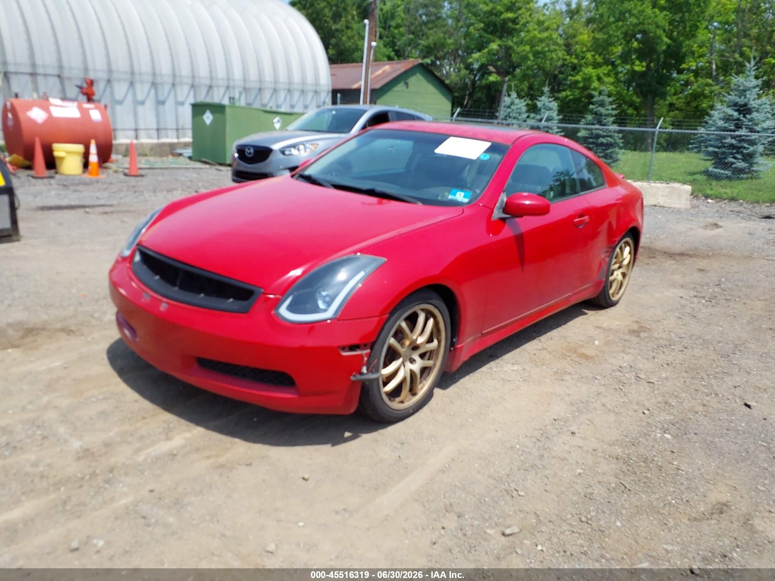 2006 Infiniti G35   Red vin: JNKCV54E26M720224