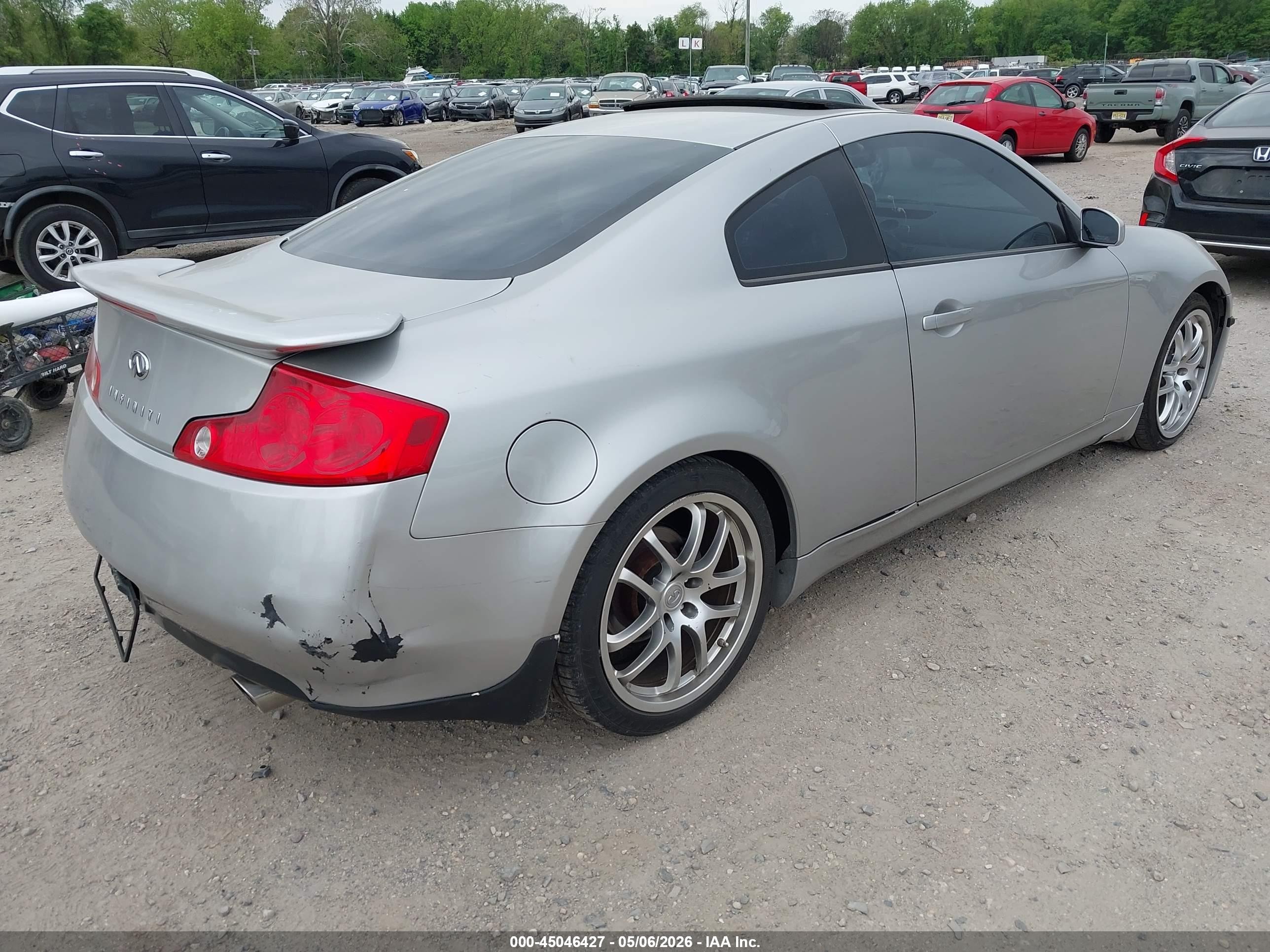 2003 Infiniti G35 Base W/leather Gray vin: JNKCV54E33M223291