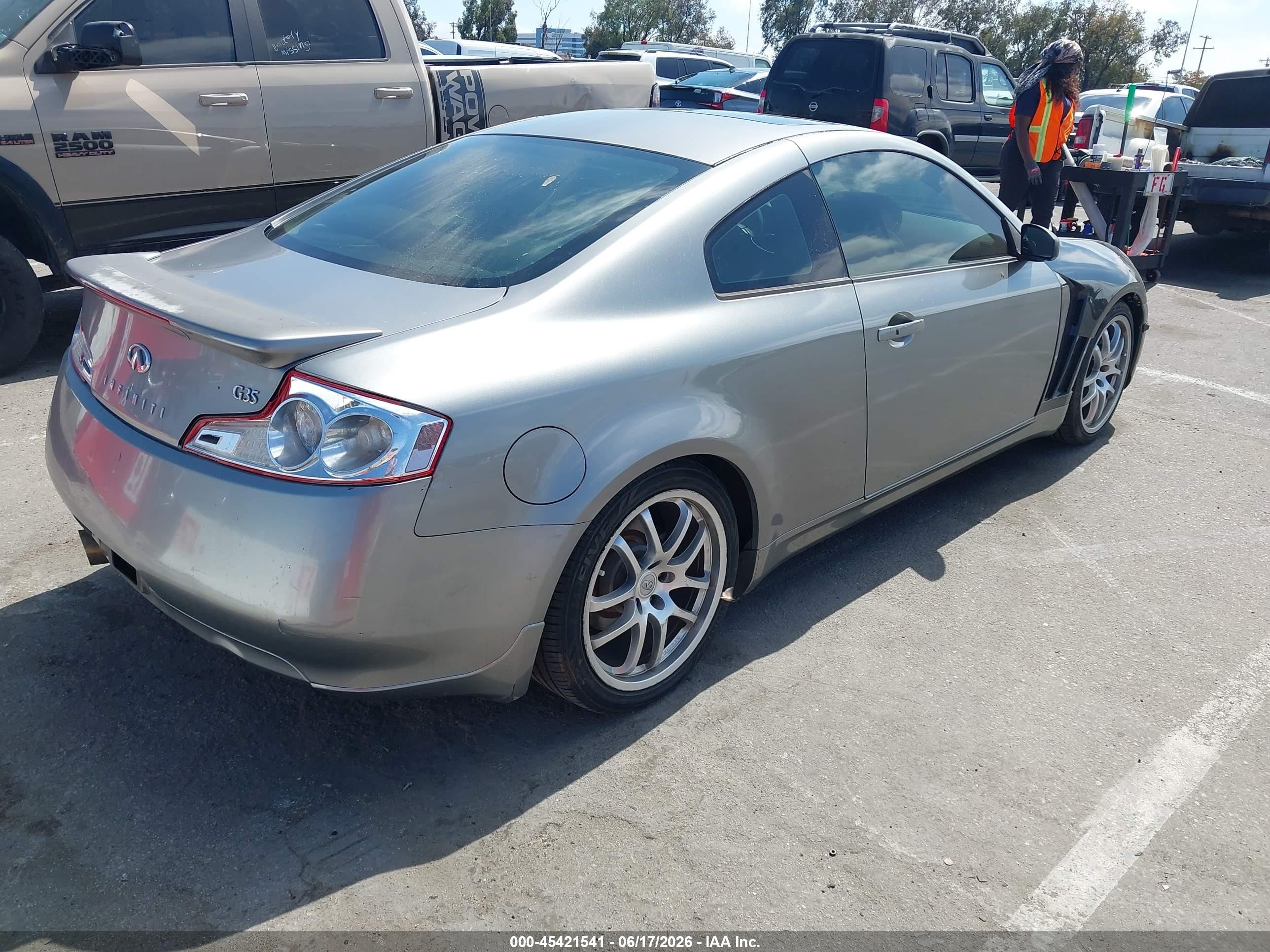 2006 Infiniti G35   Silver vin: JNKCV54E36M714979