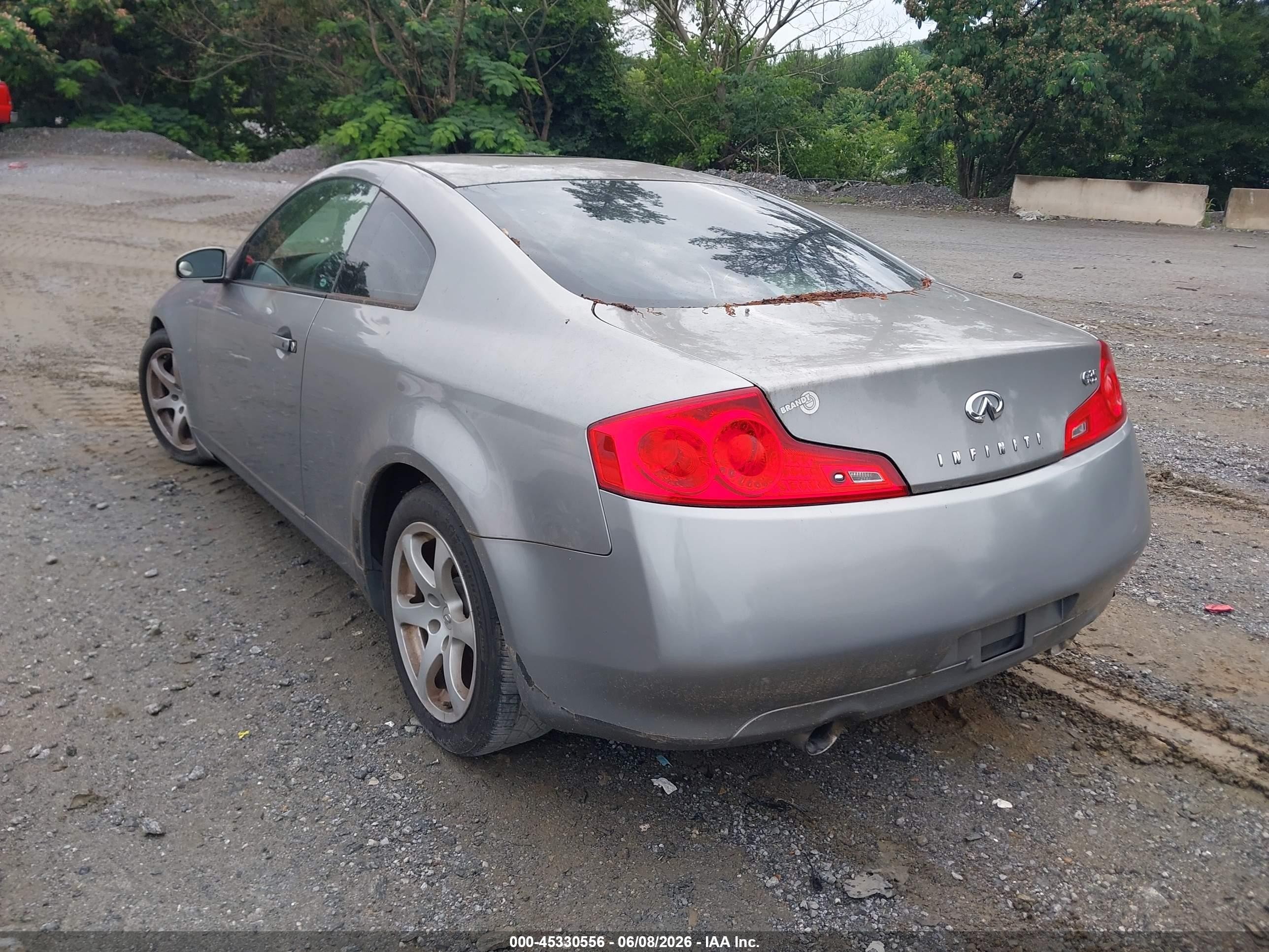 2006 Infiniti G35   Gray vin: JNKCV54E36M715341