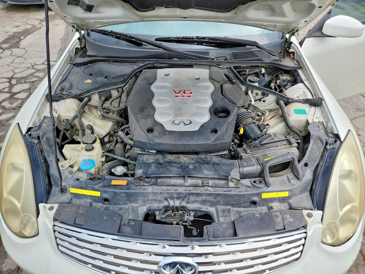2006 Infiniti G35 Base Белый vin: JNKCV54E36M720393