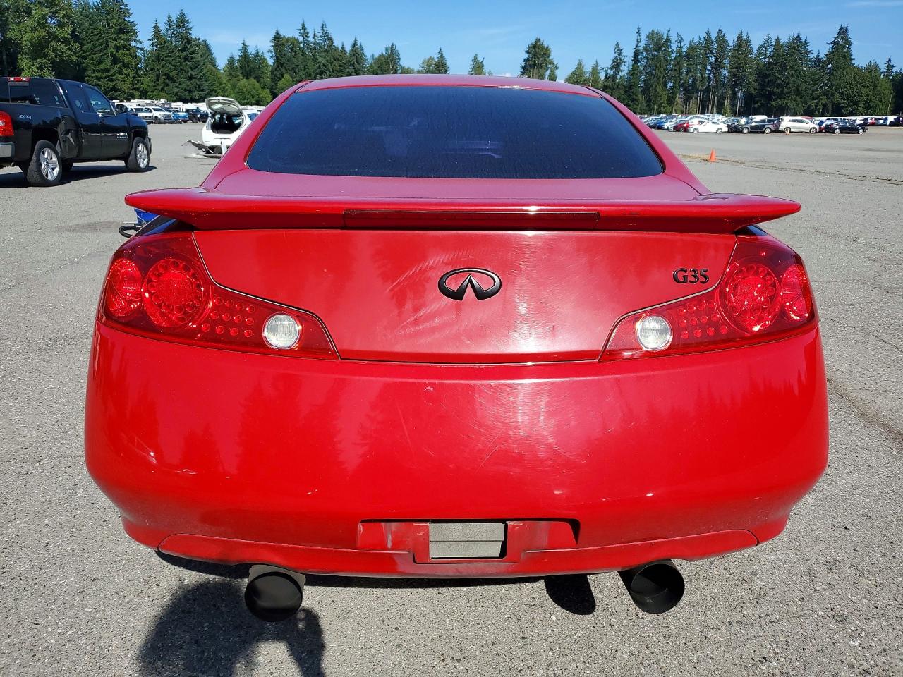 2003 Infiniti G35 Base Red vin: JNKCV54E43M213112
