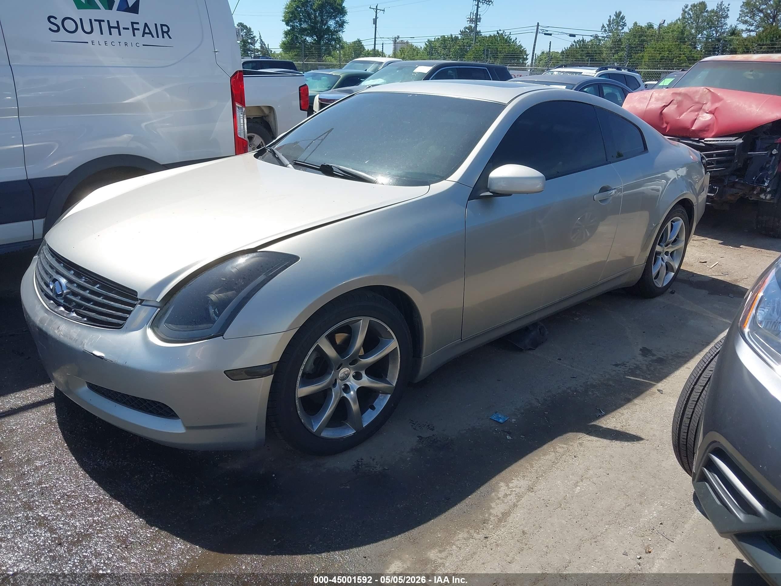 2003 Infiniti G35 Base W/leather Silver vin: JNKCV54E43M215488