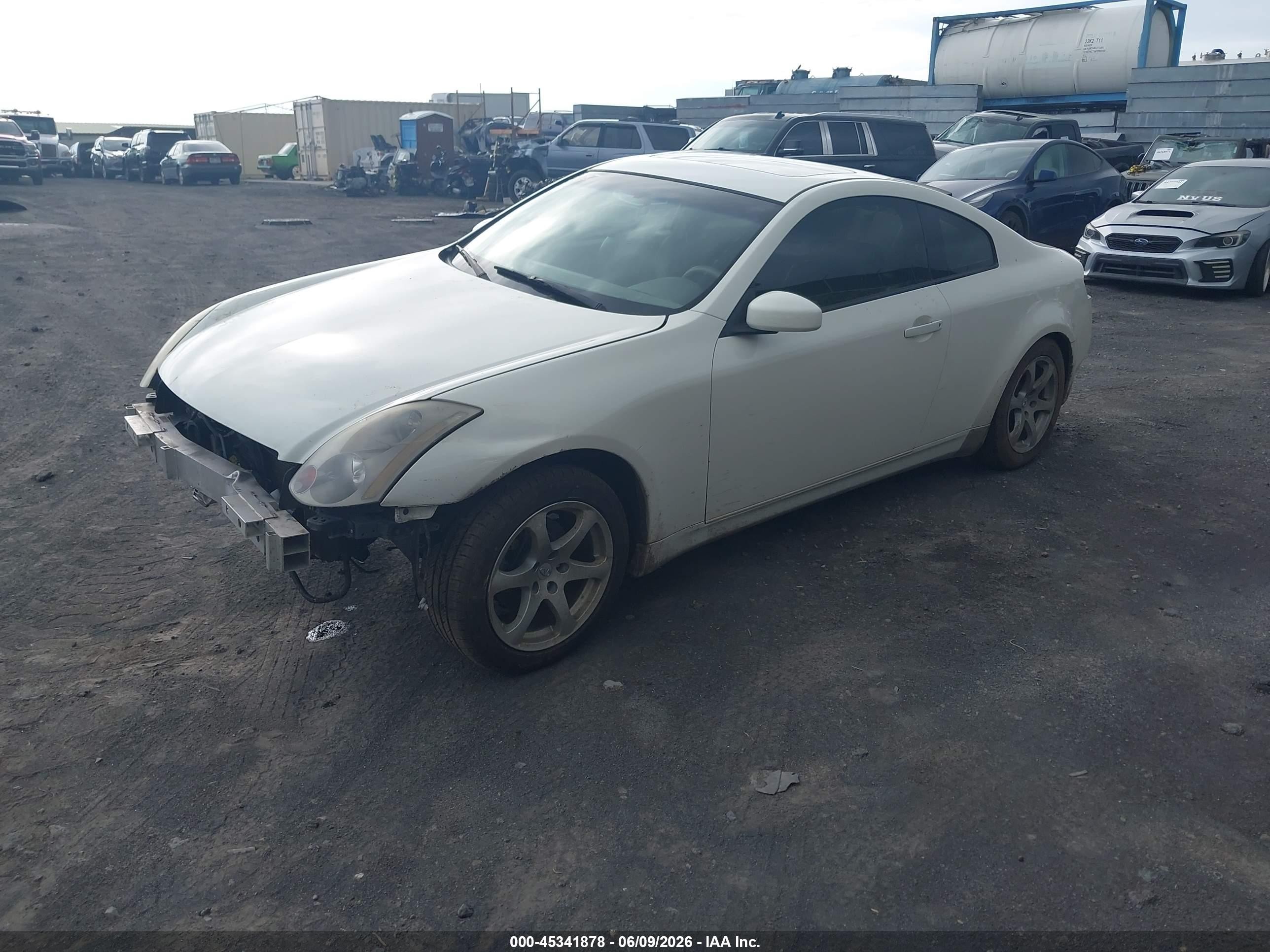2003 Infiniti G35 Base W/leather White vin: JNKCV54E43M218858