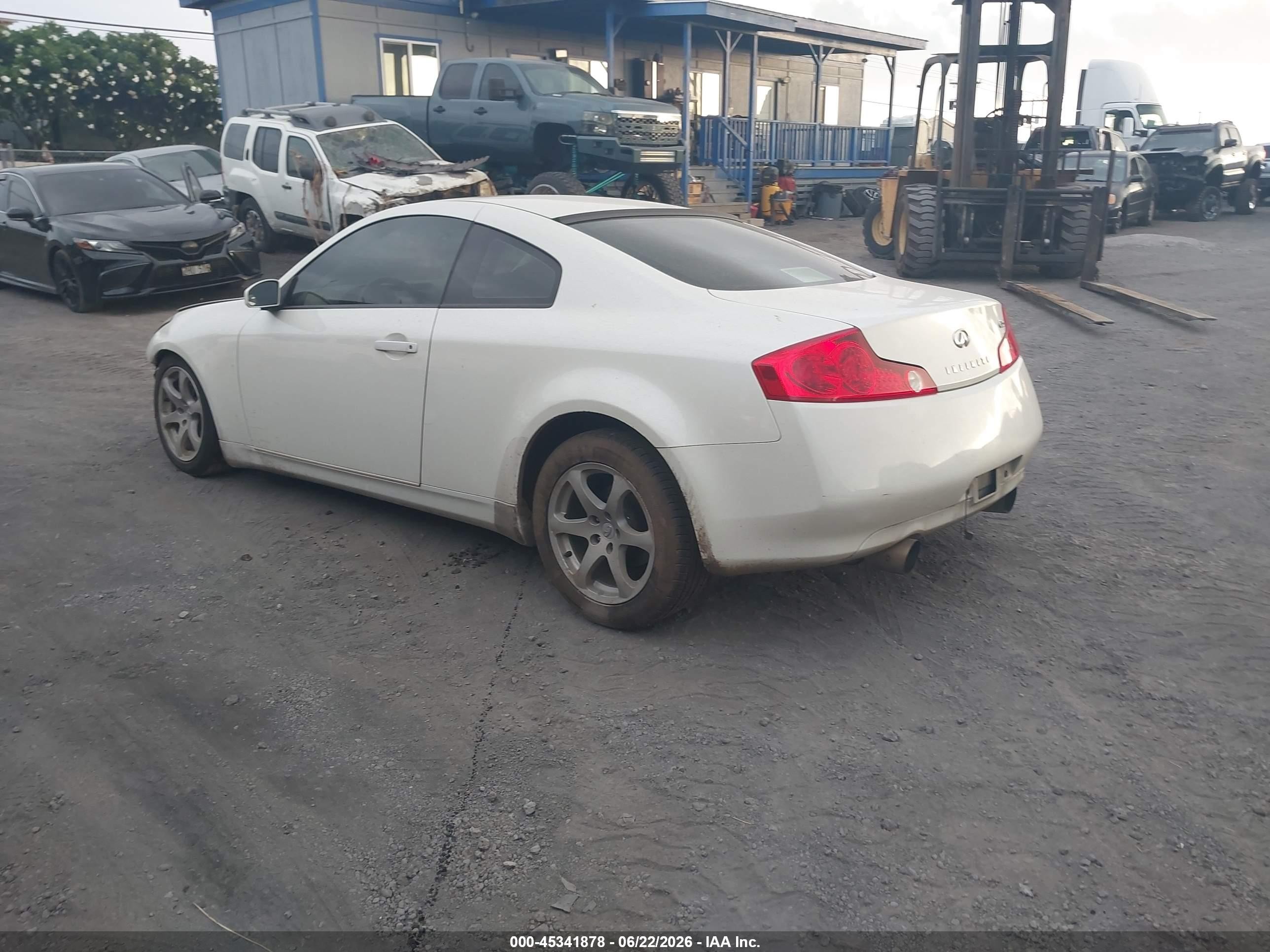 2003 Infiniti G35 Base W/leather White vin: JNKCV54E43M218858