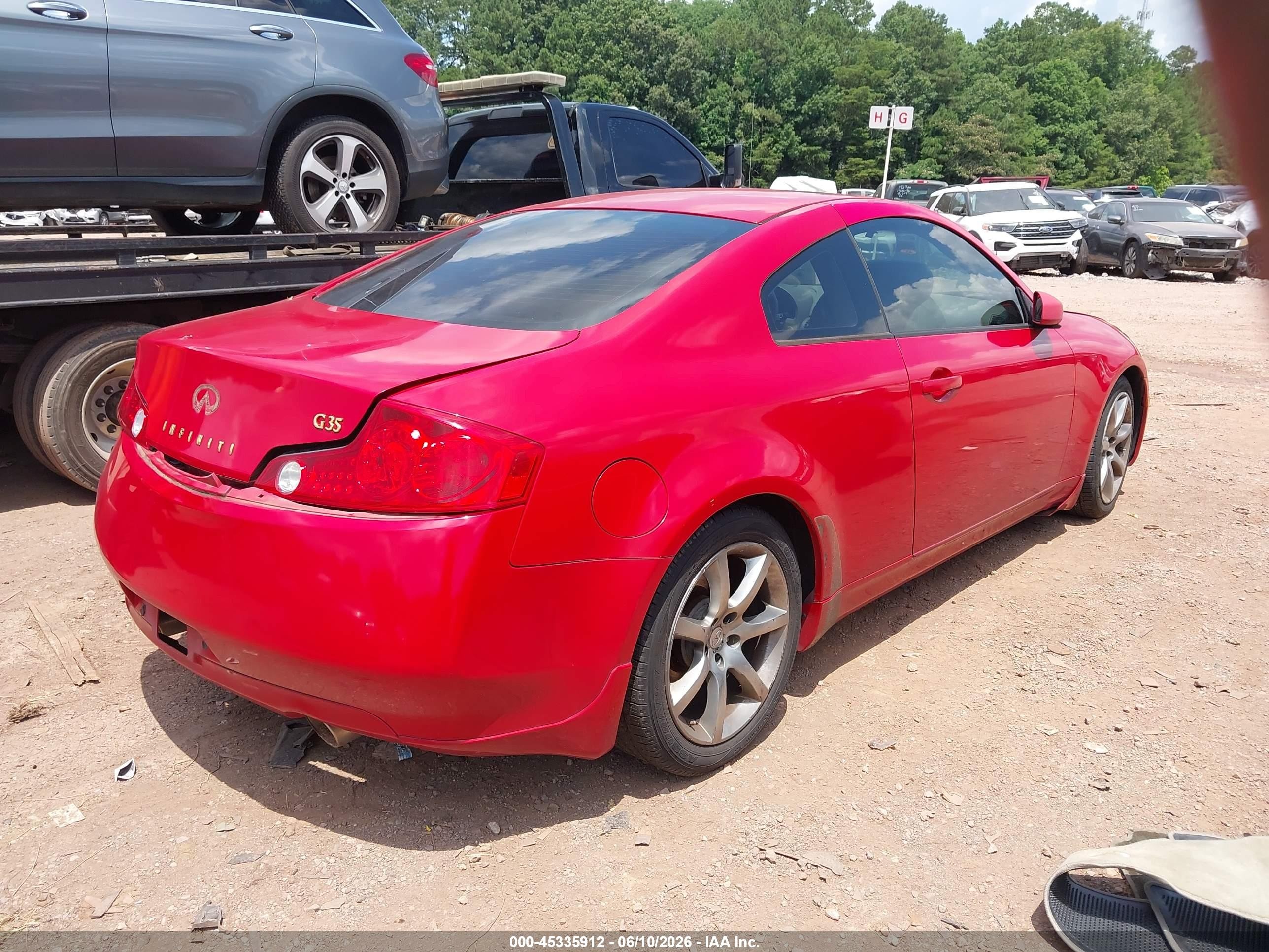 2004 Infiniti G35   Red vin: JNKCV54E44M827692