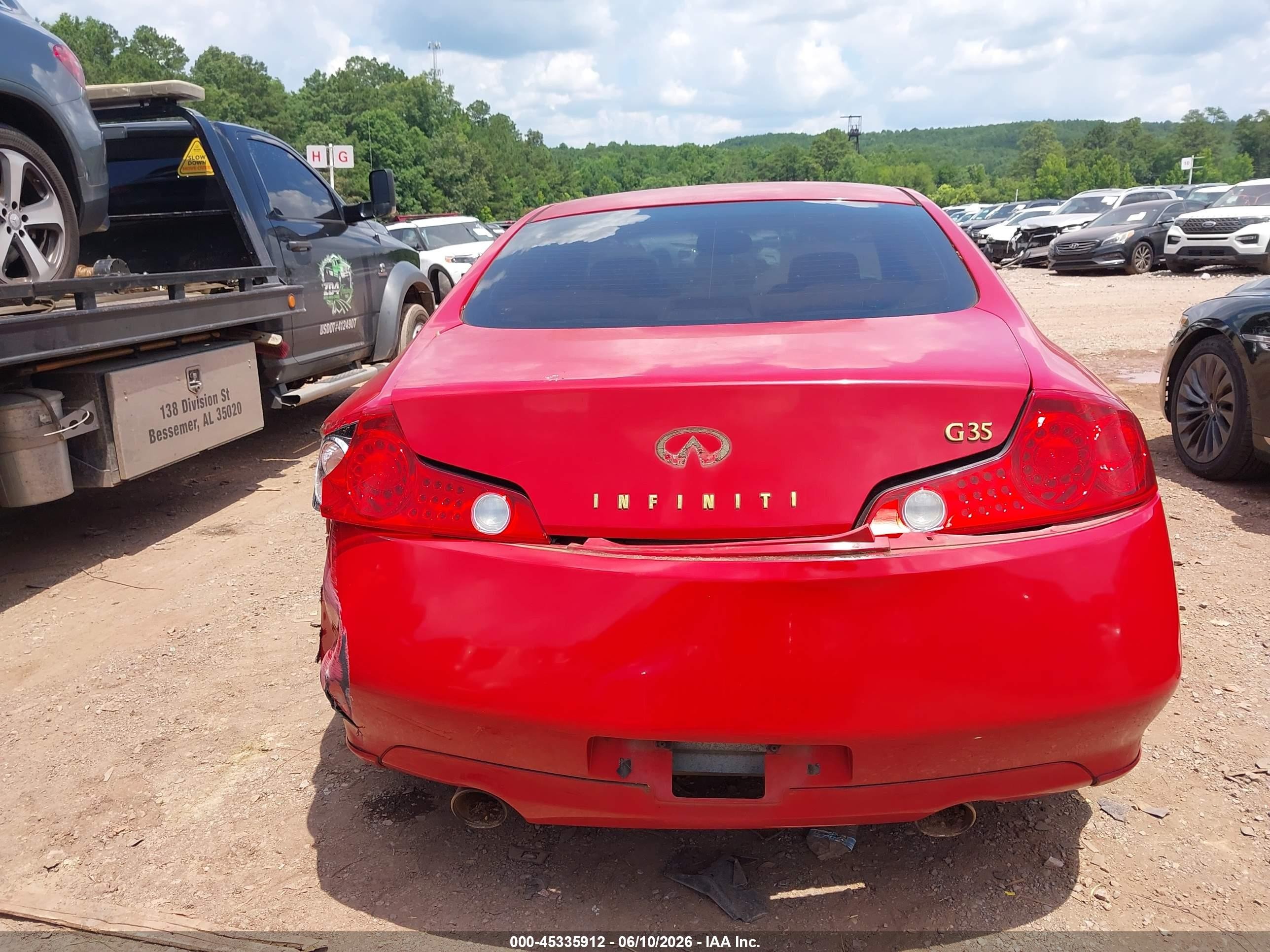 2004 Infiniti G35   Red vin: JNKCV54E44M827692