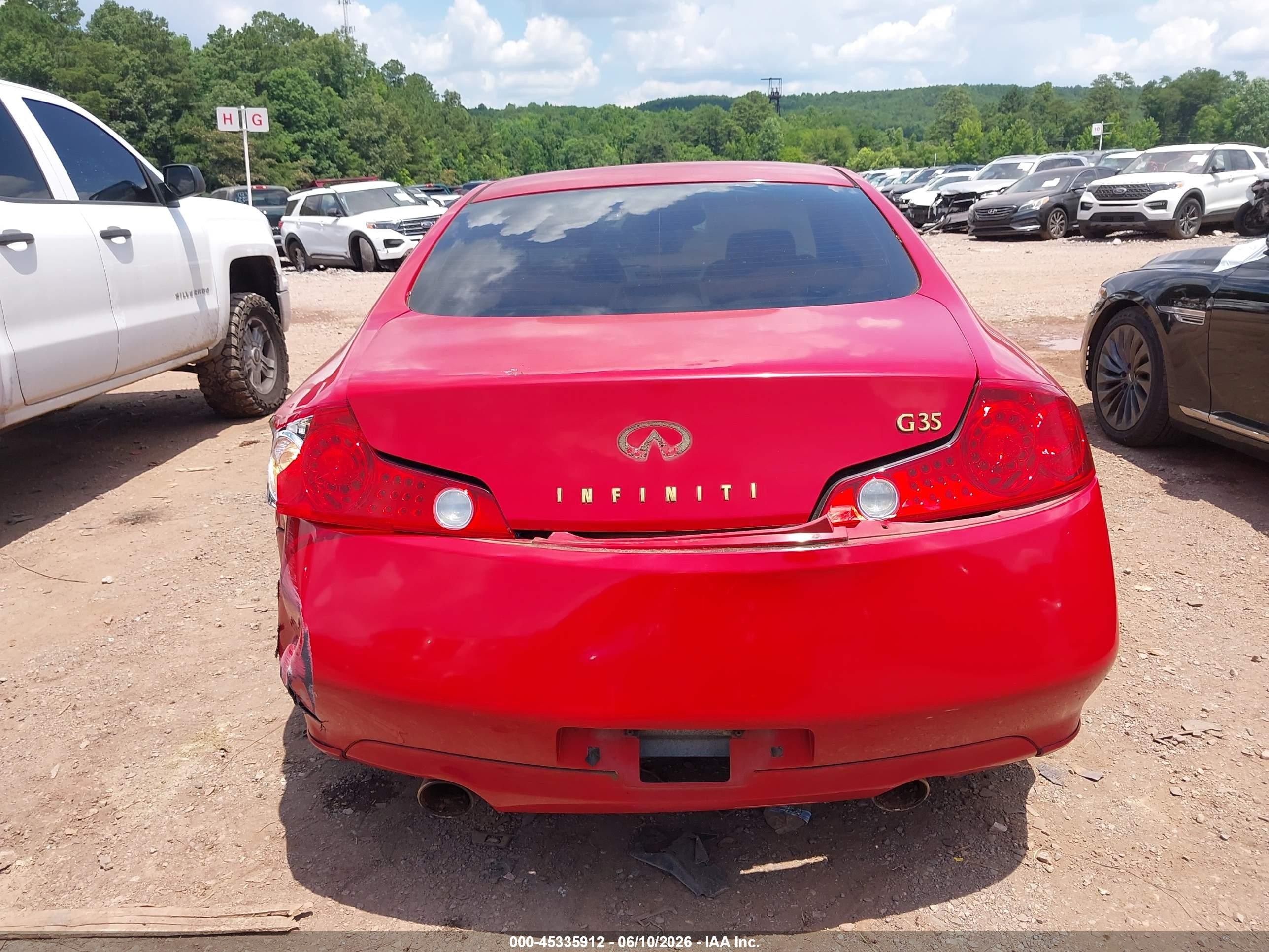 2004 Infiniti G35   Red vin: JNKCV54E44M827692