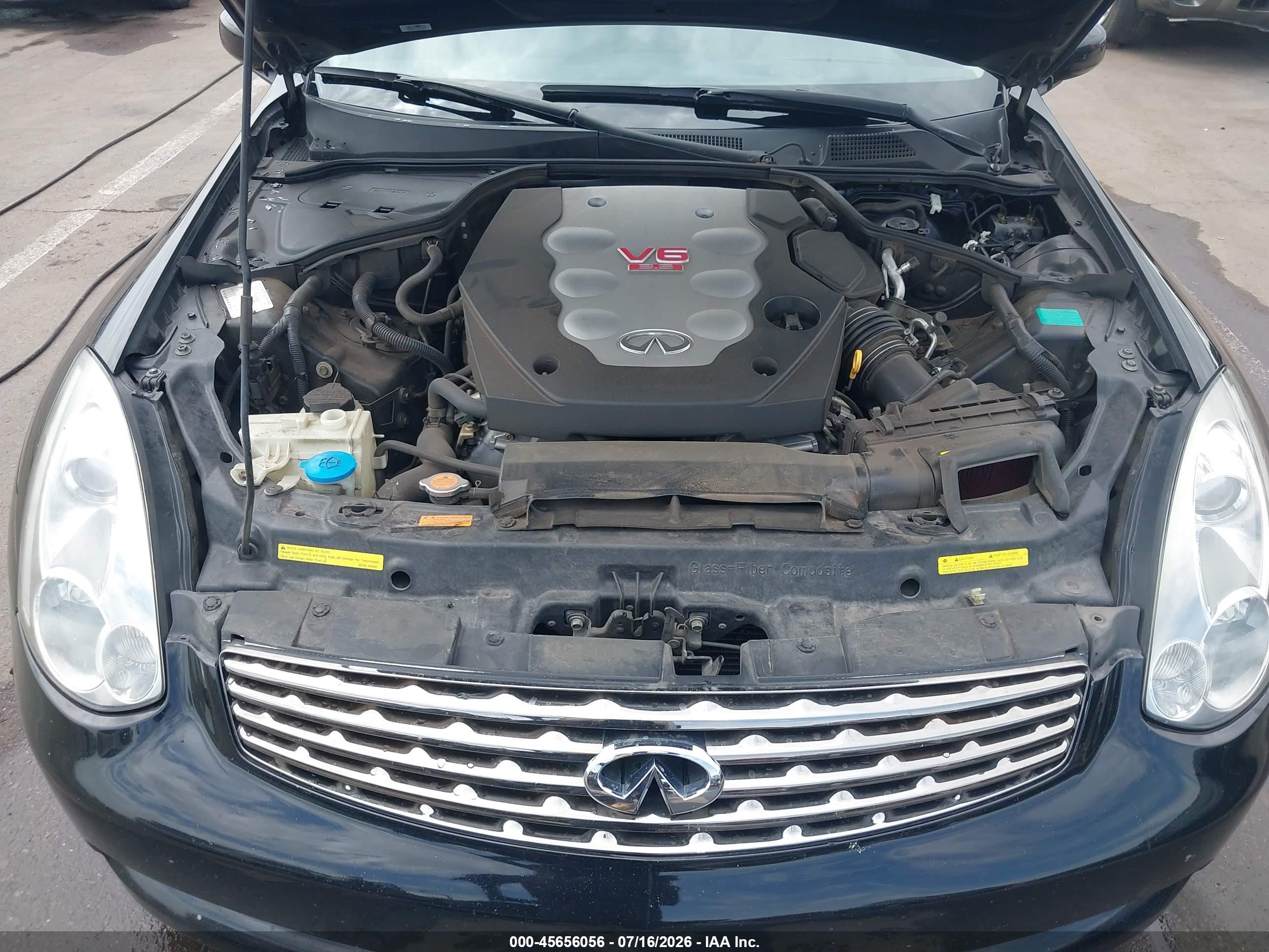 2007 Infiniti G35   Черный vin: JNKCV54E47M902895