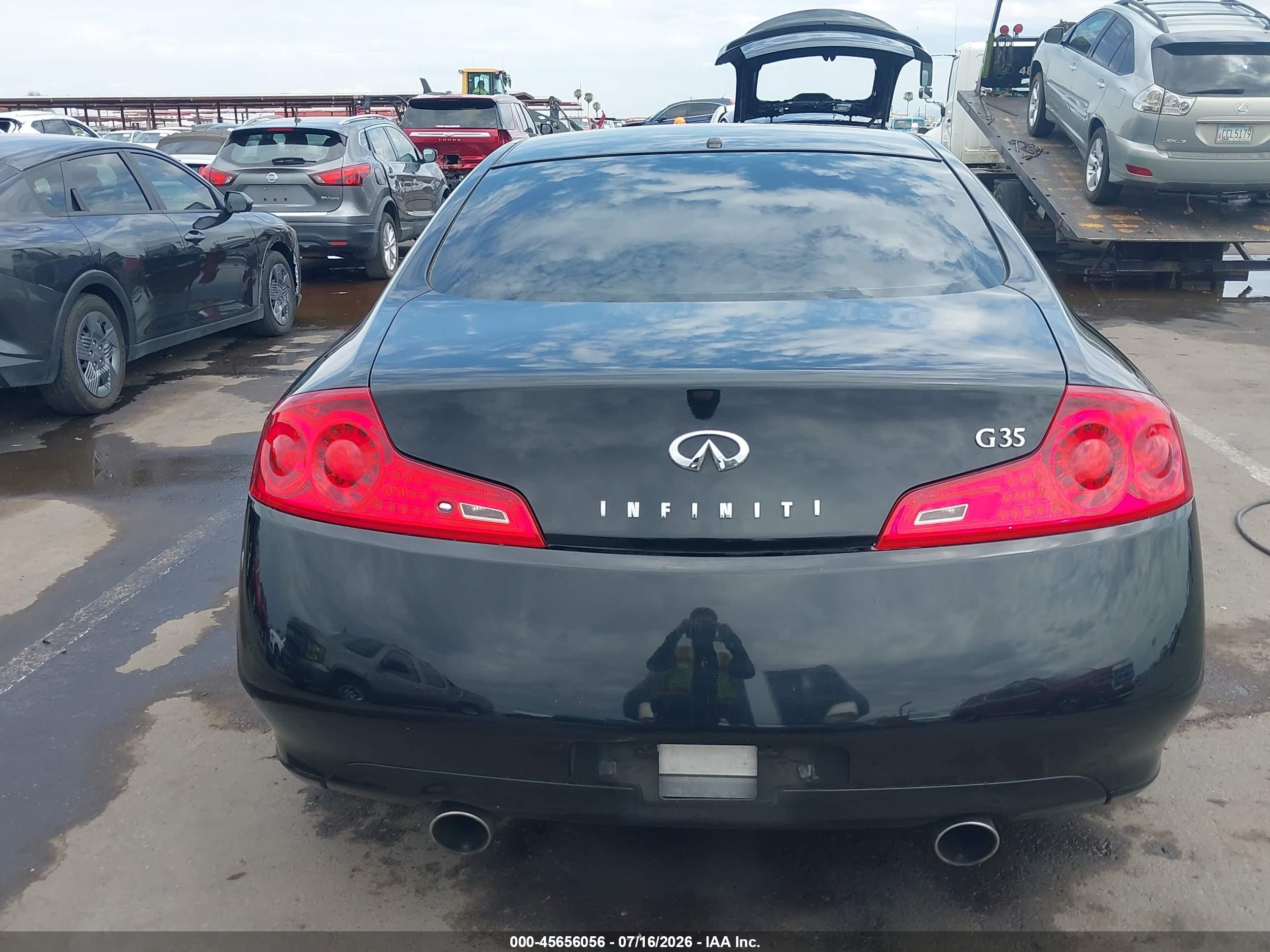 2007 Infiniti G35   Черный vin: JNKCV54E47M902895