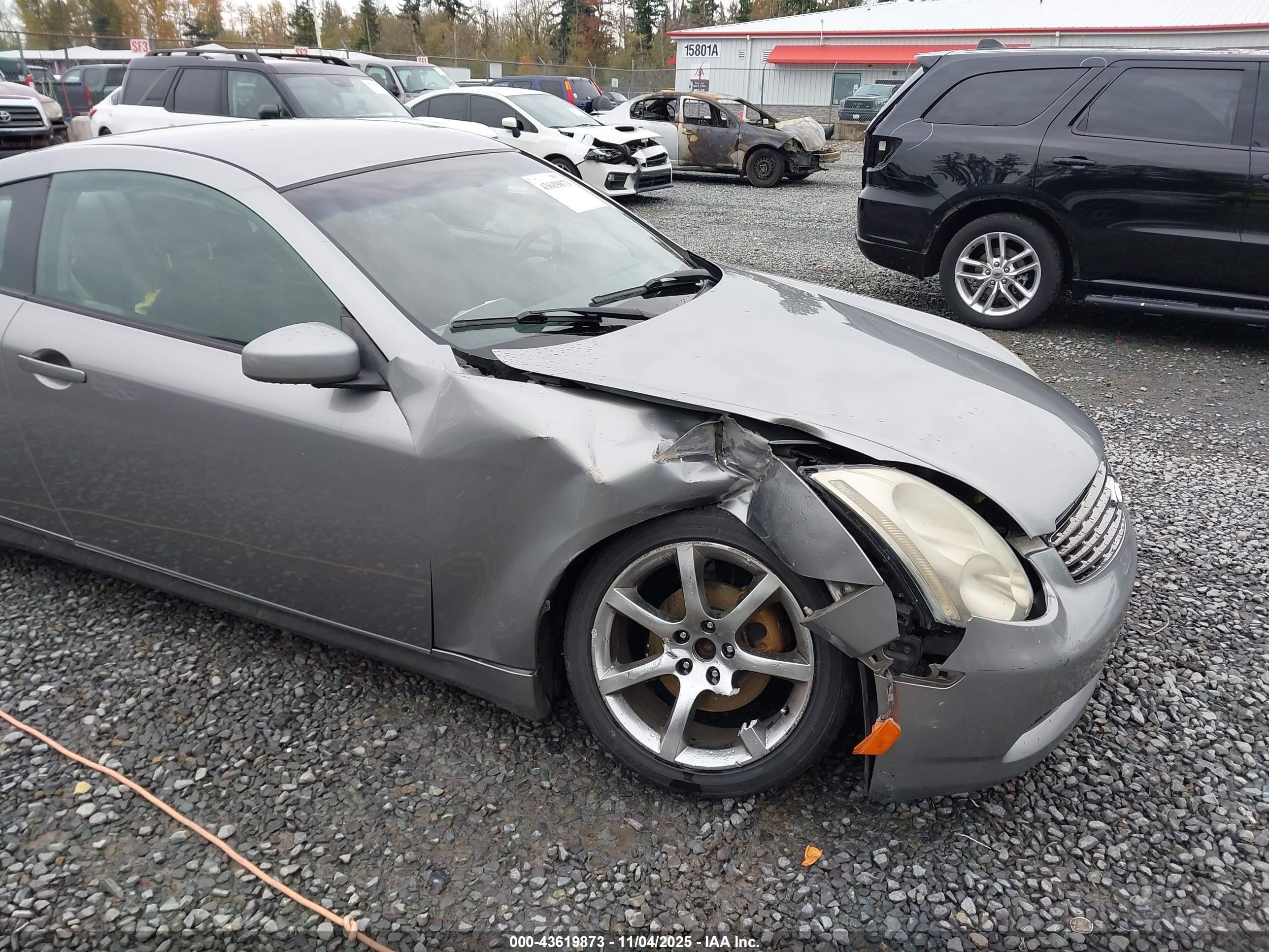 2003 Infiniti G35 Base W/leather Gray vin: JNKCV54E53M210221