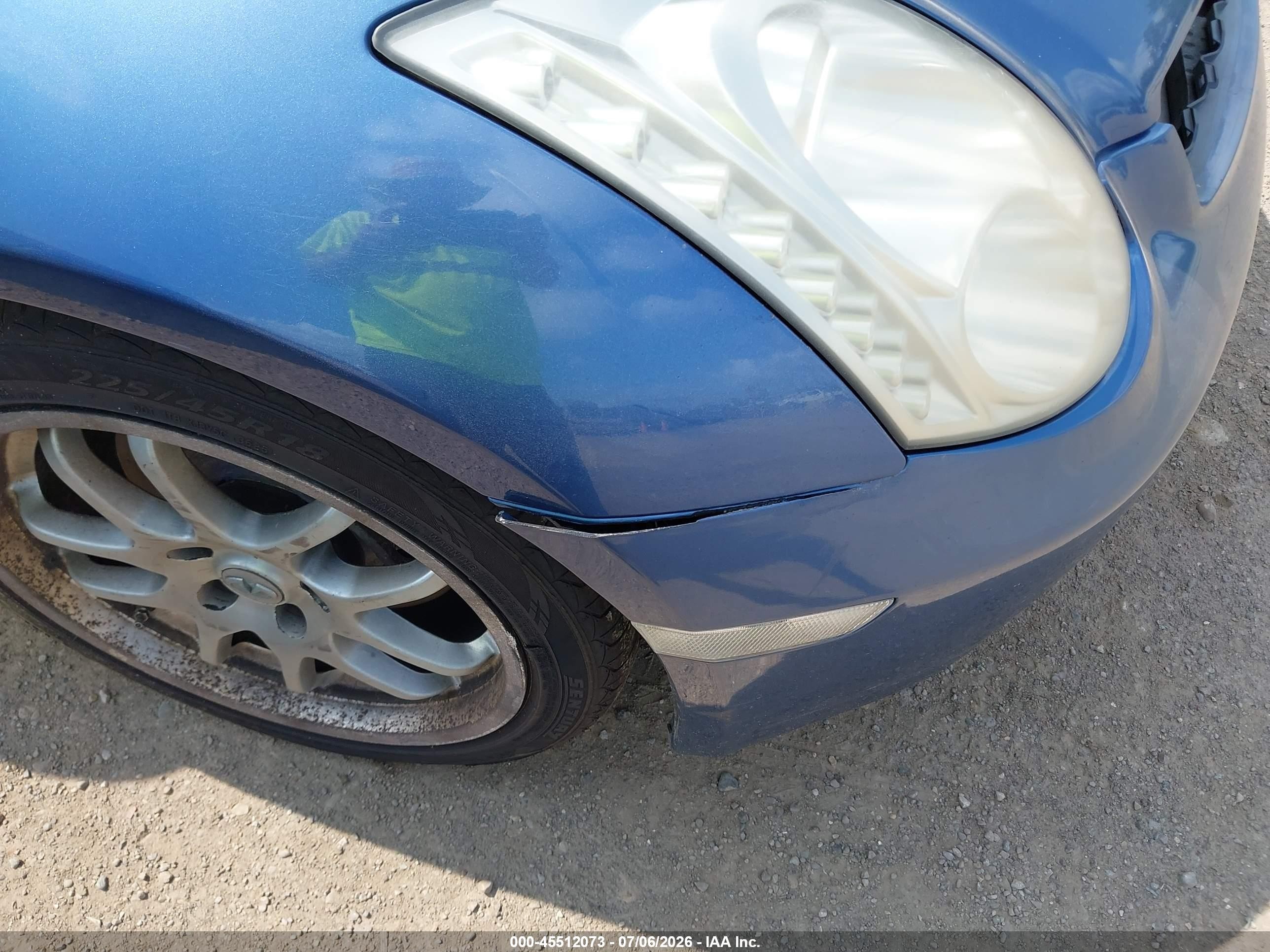 2005 Infiniti G35   Blue vin: JNKCV54E55M401205