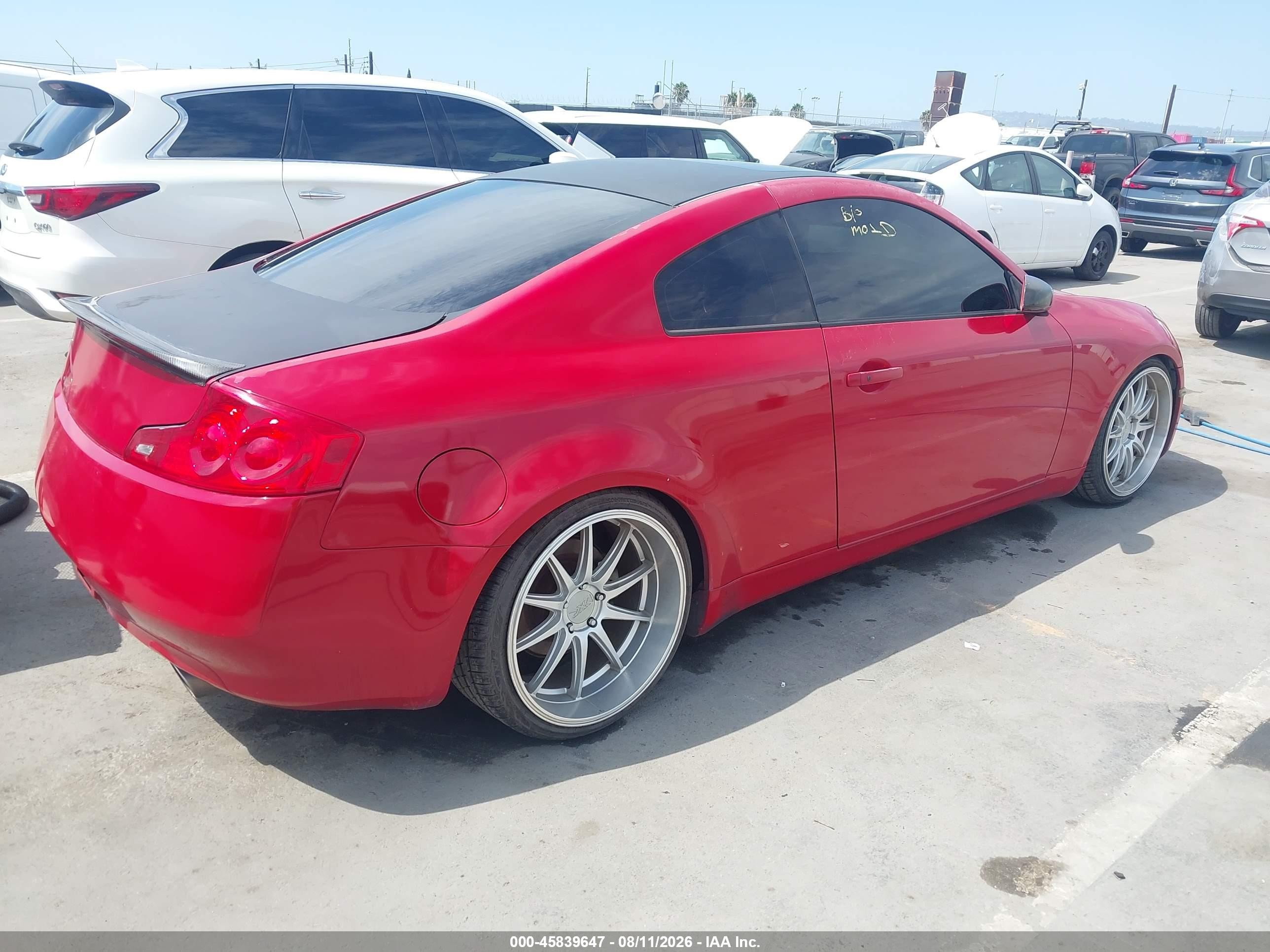 2006 Infiniti G35 Red vin: JNKCV54E56M712067