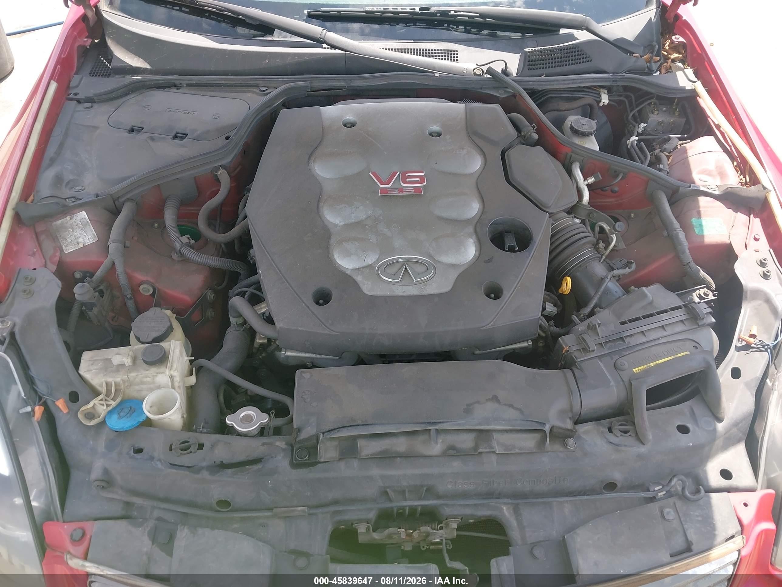 2006 Infiniti G35 Red vin: JNKCV54E56M712067