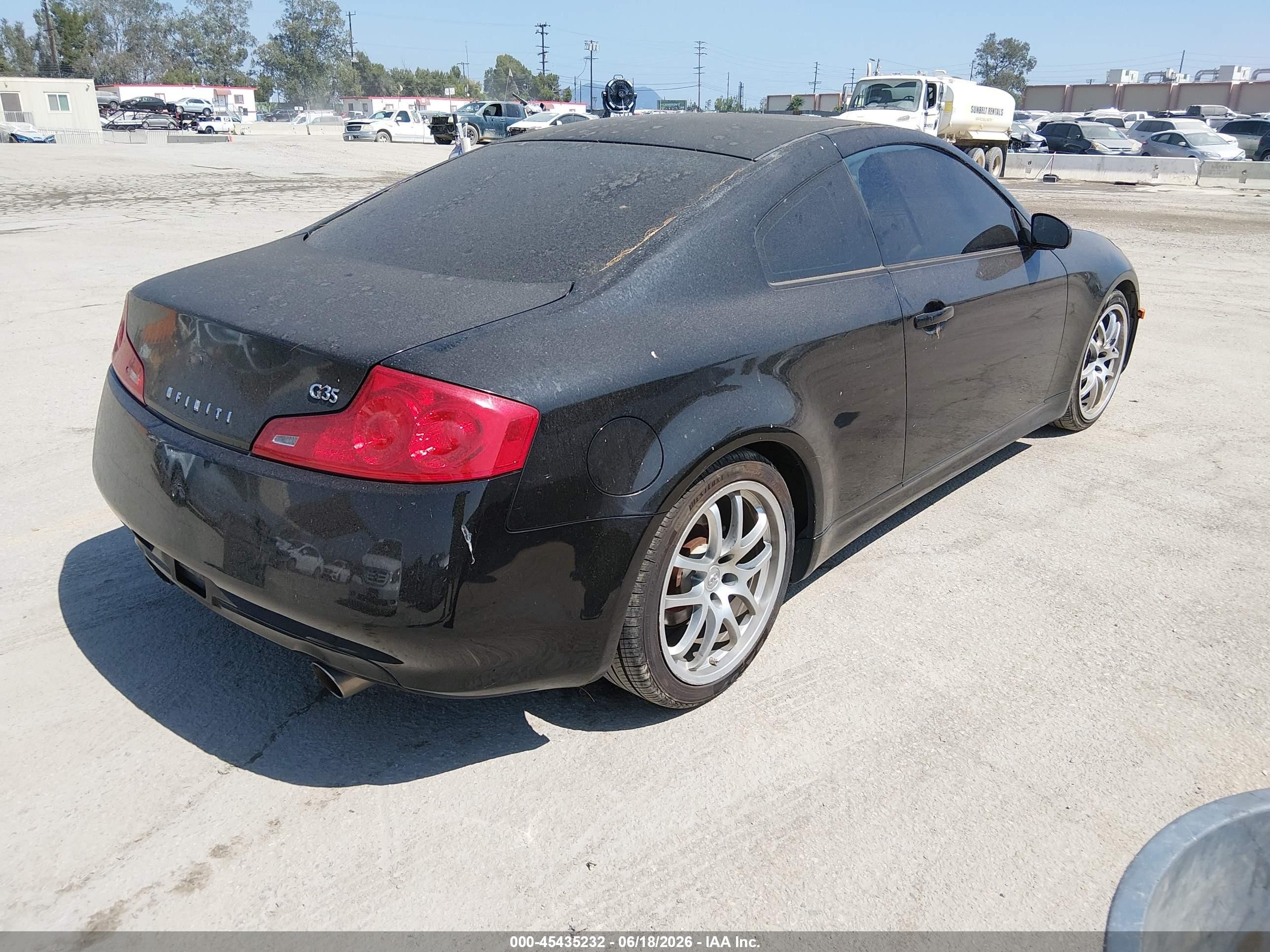 2006 Infiniti G35   Black vin: JNKCV54E56M712411