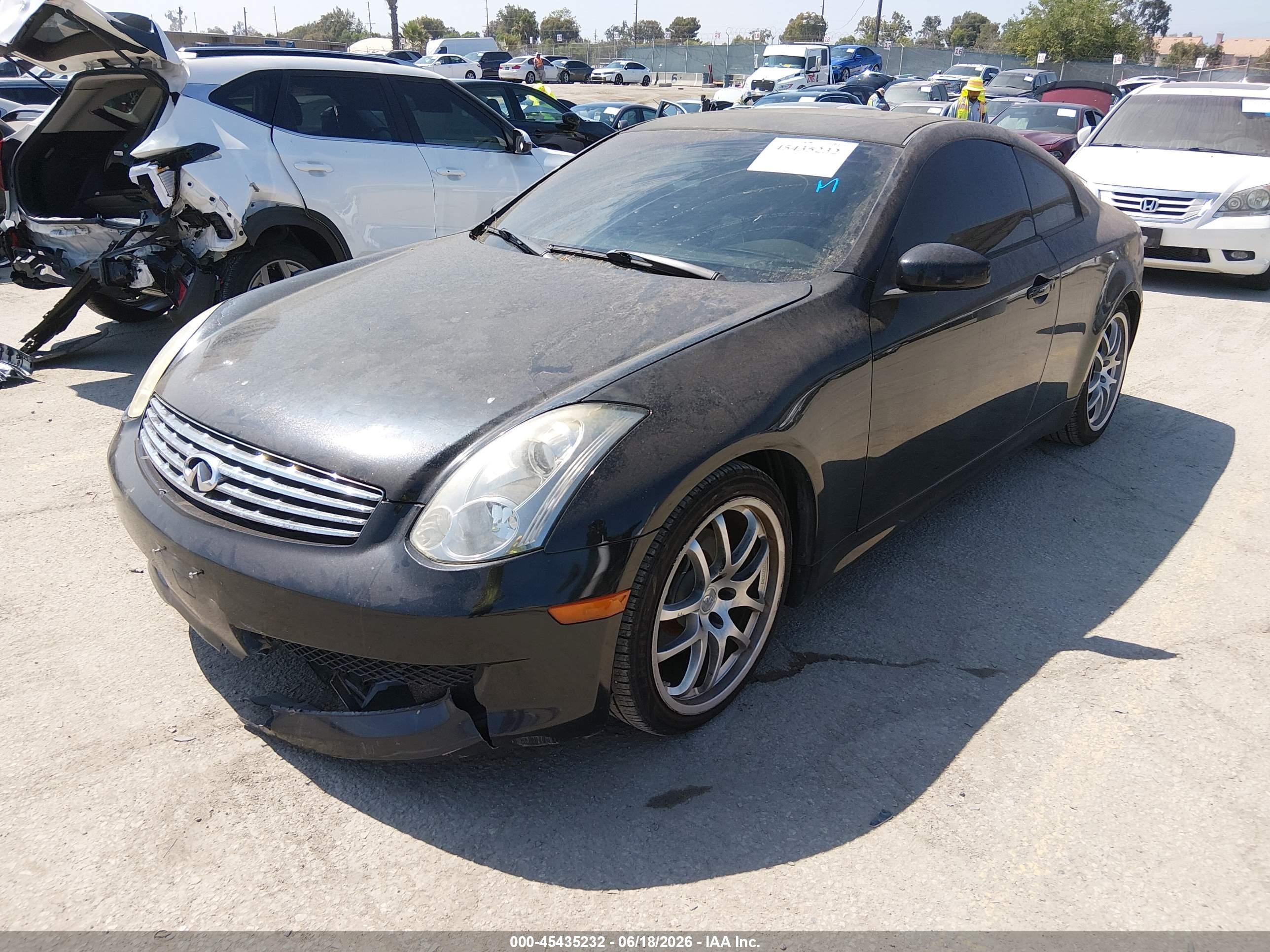 2006 Infiniti G35   Black vin: JNKCV54E56M712411