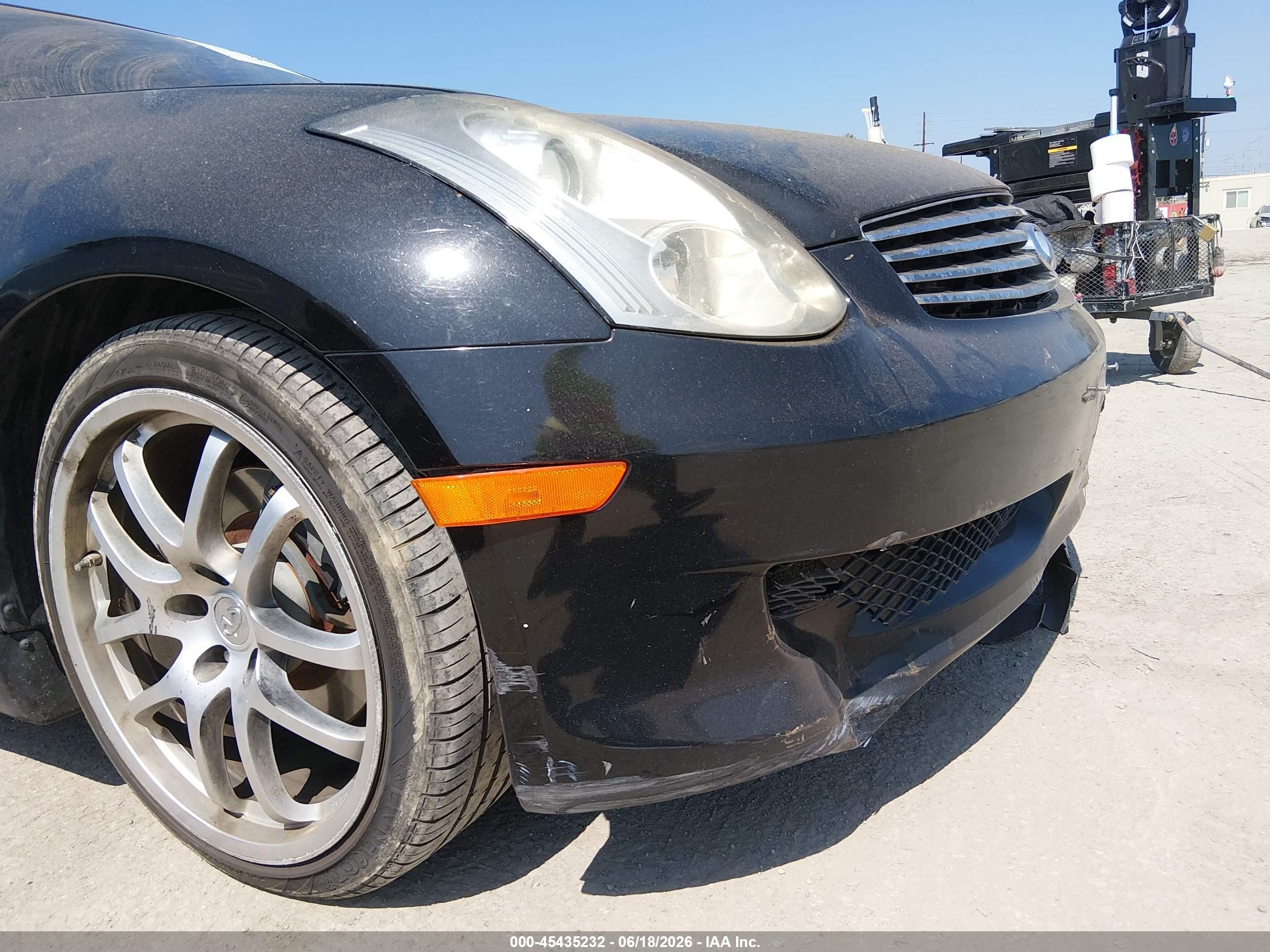 2006 Infiniti G35   Black vin: JNKCV54E56M712411