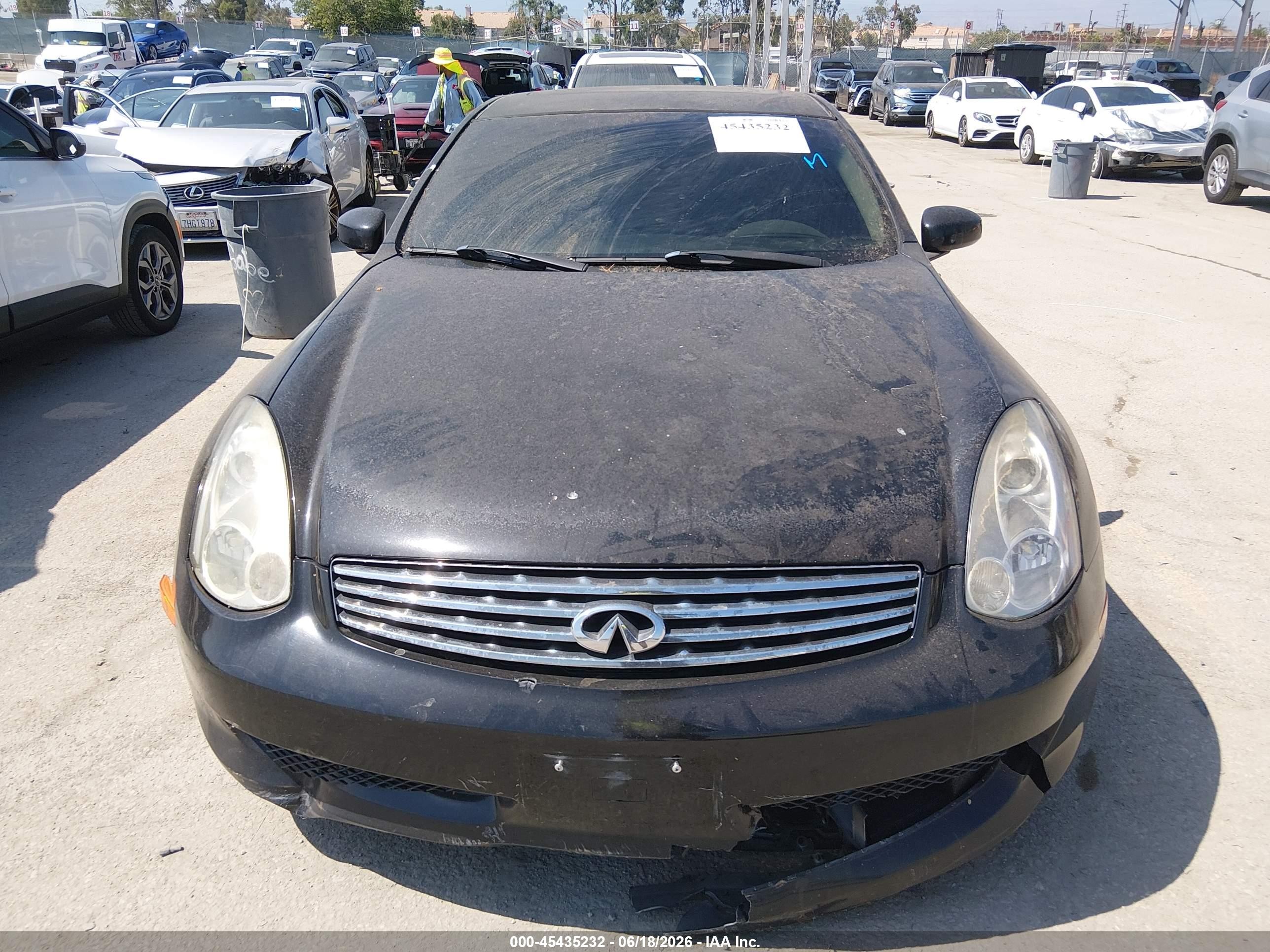 2006 Infiniti G35   Black vin: JNKCV54E56M712411