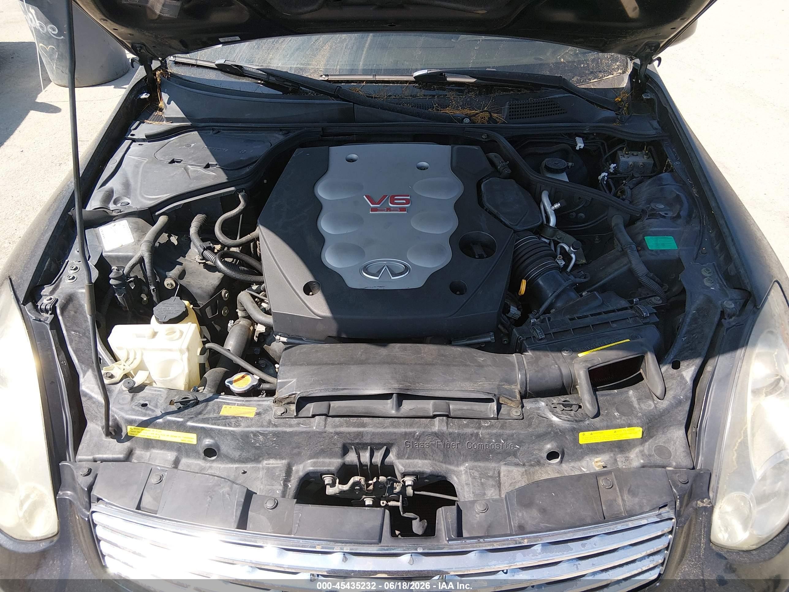 2006 Infiniti G35   Black vin: JNKCV54E56M712411