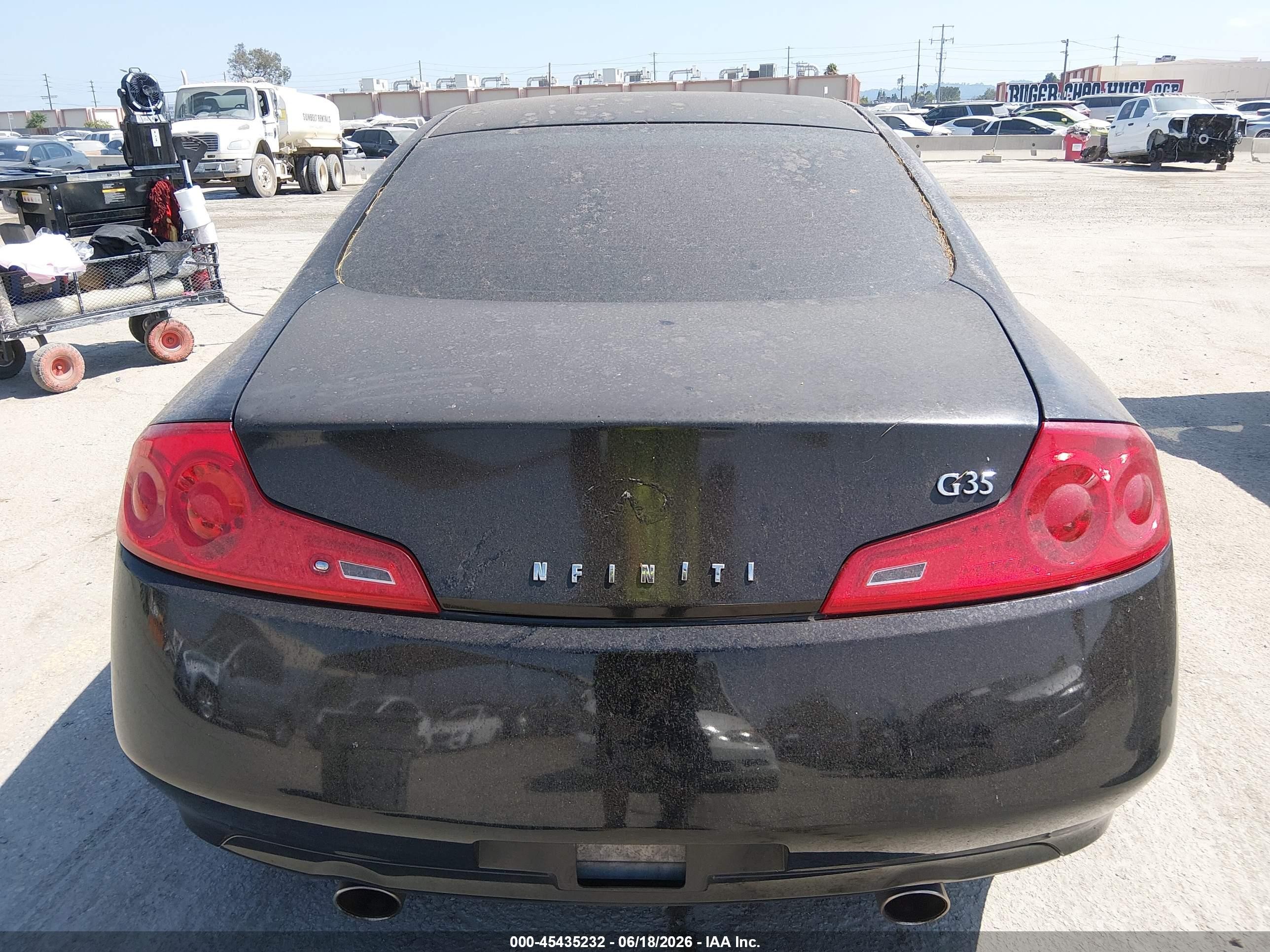 2006 Infiniti G35   Black vin: JNKCV54E56M712411
