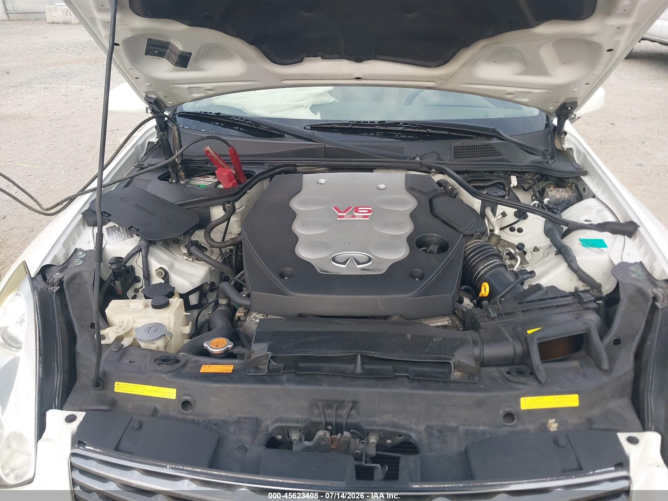 2006 Infiniti G35   White vin: JNKCV54E56M718368