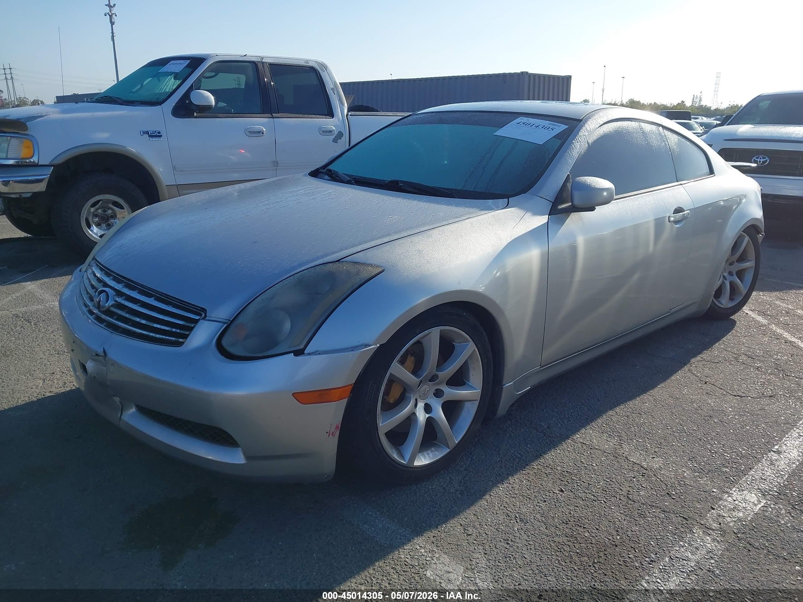 2003 Infiniti G35 Base W/6 Speed Manual Silver vin: JNKCV54E63M208865