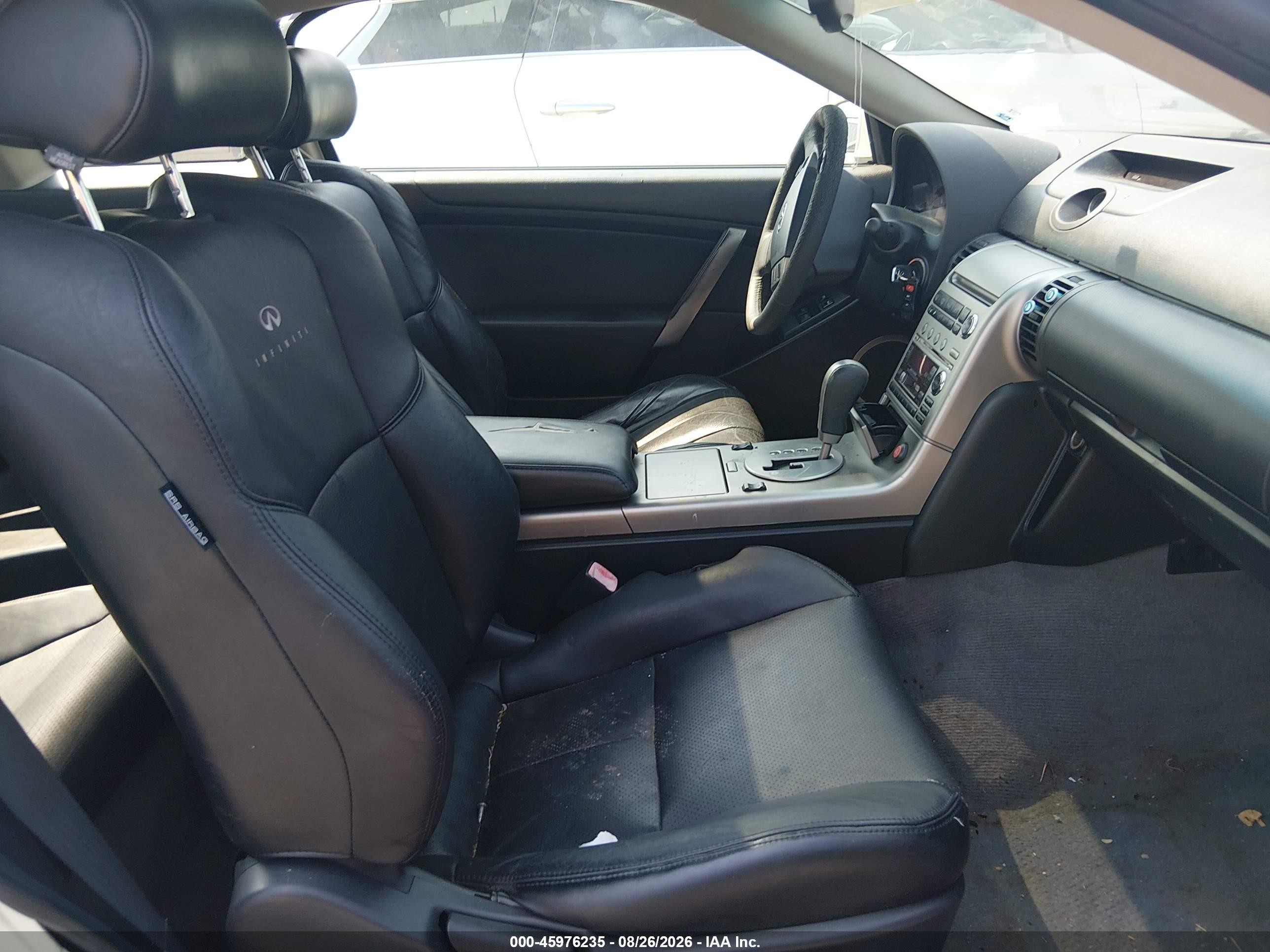 2003 Infiniti G35 Base W/leather Белый vin: JNKCV54E63M224936