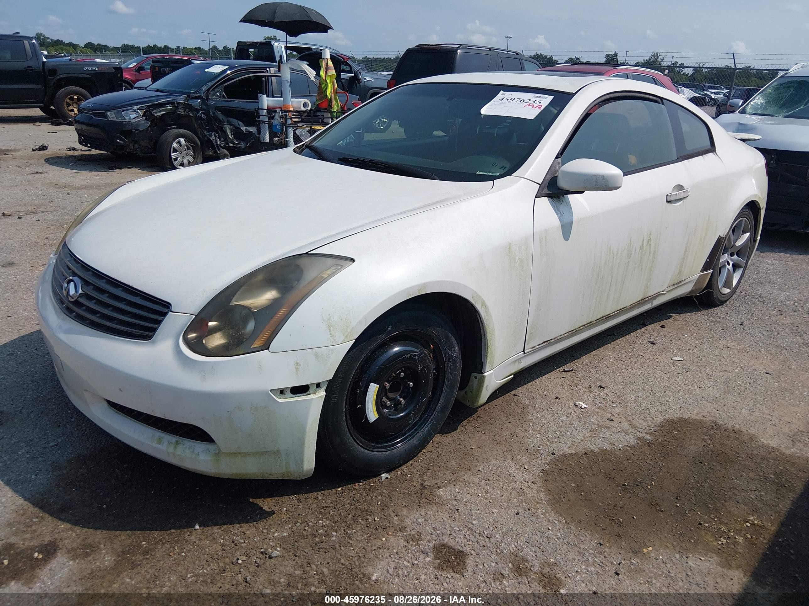 2003 Infiniti G35 Base W/leather Белый vin: JNKCV54E63M224936