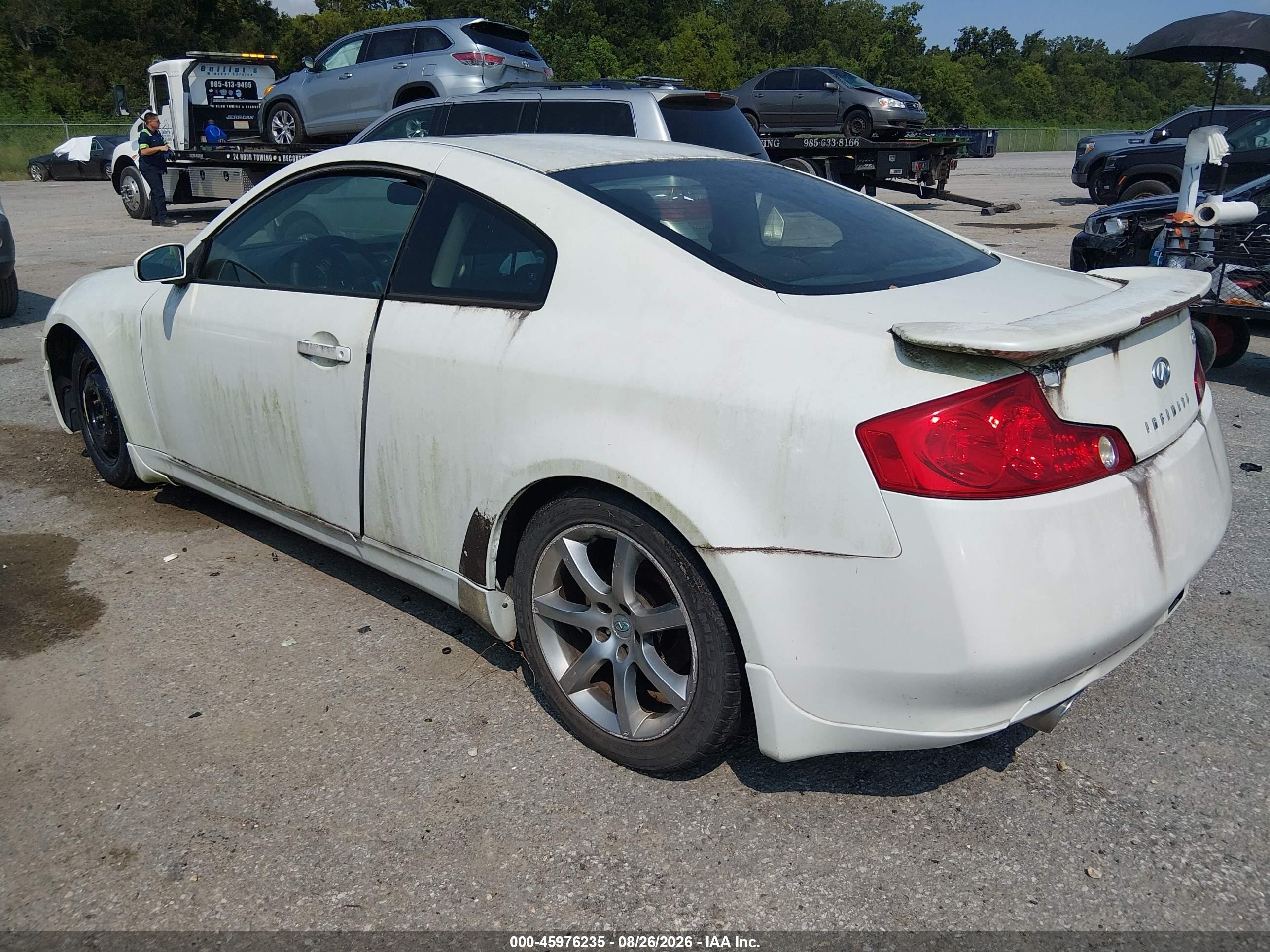2003 Infiniti G35 Base W/leather Белый vin: JNKCV54E63M224936