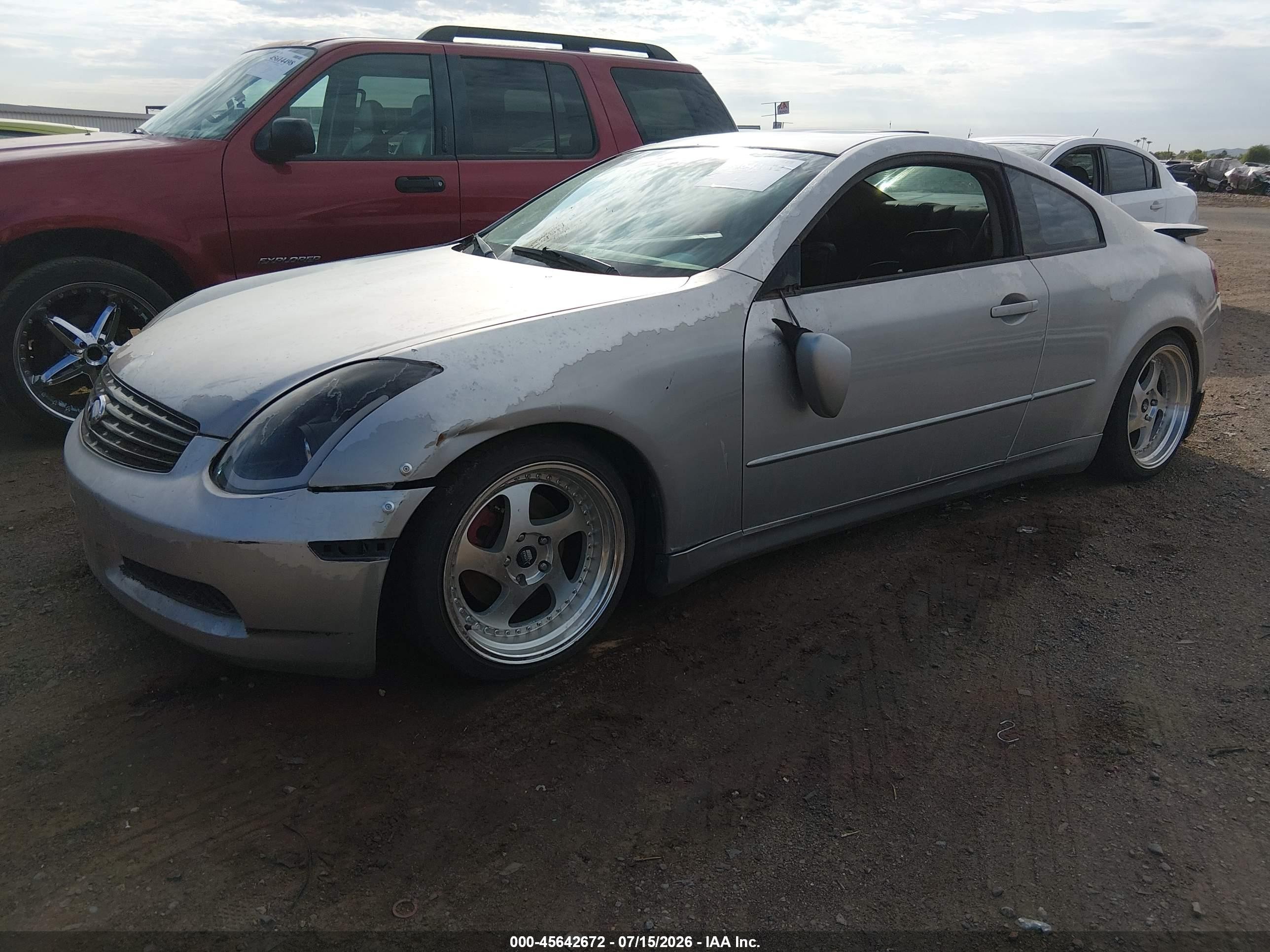 2003 Infiniti G35 Base W/leather Серебряный vin: JNKCV54E63M225293