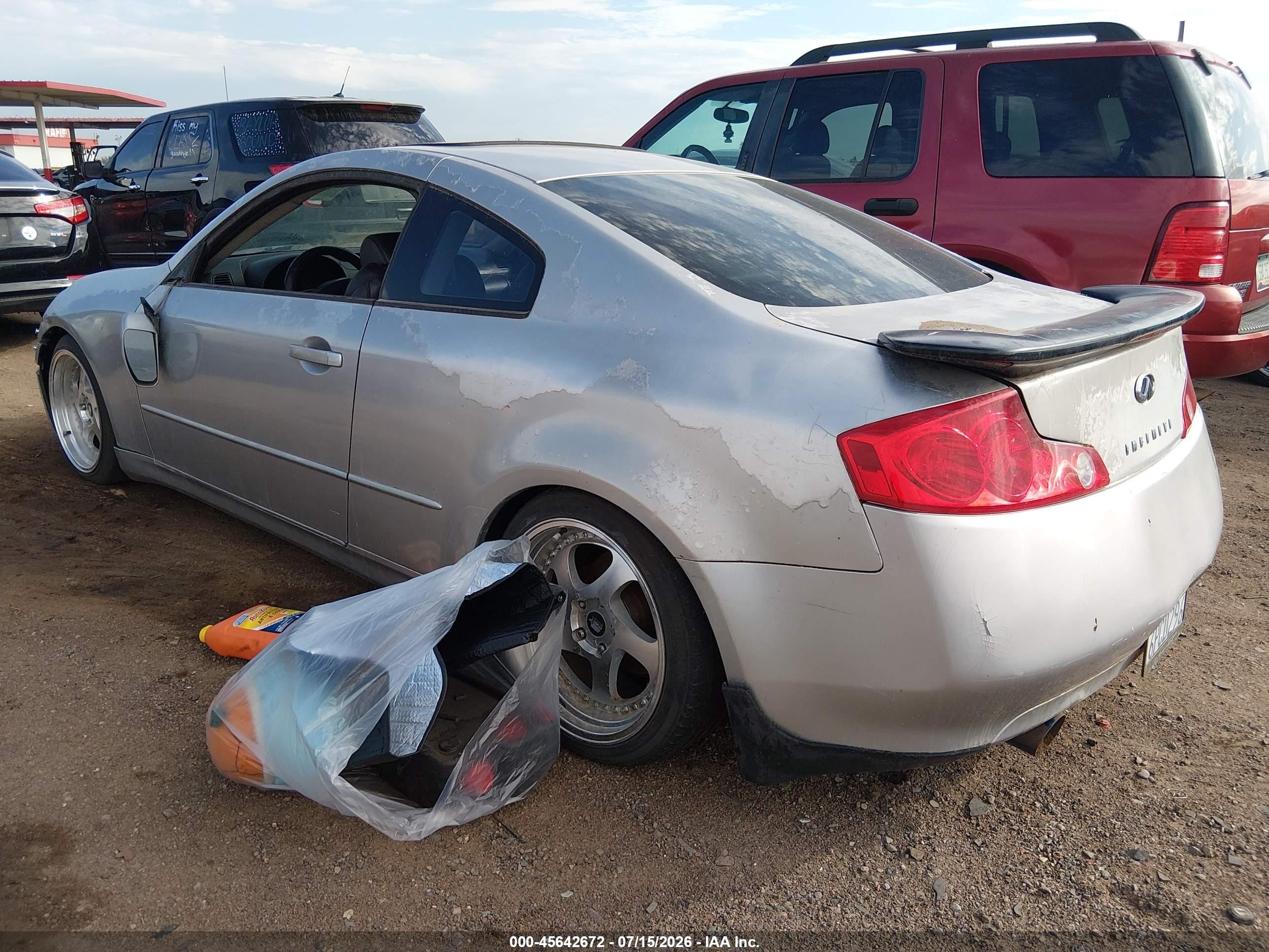 2003 Infiniti G35 Base W/leather Серебряный vin: JNKCV54E63M225293