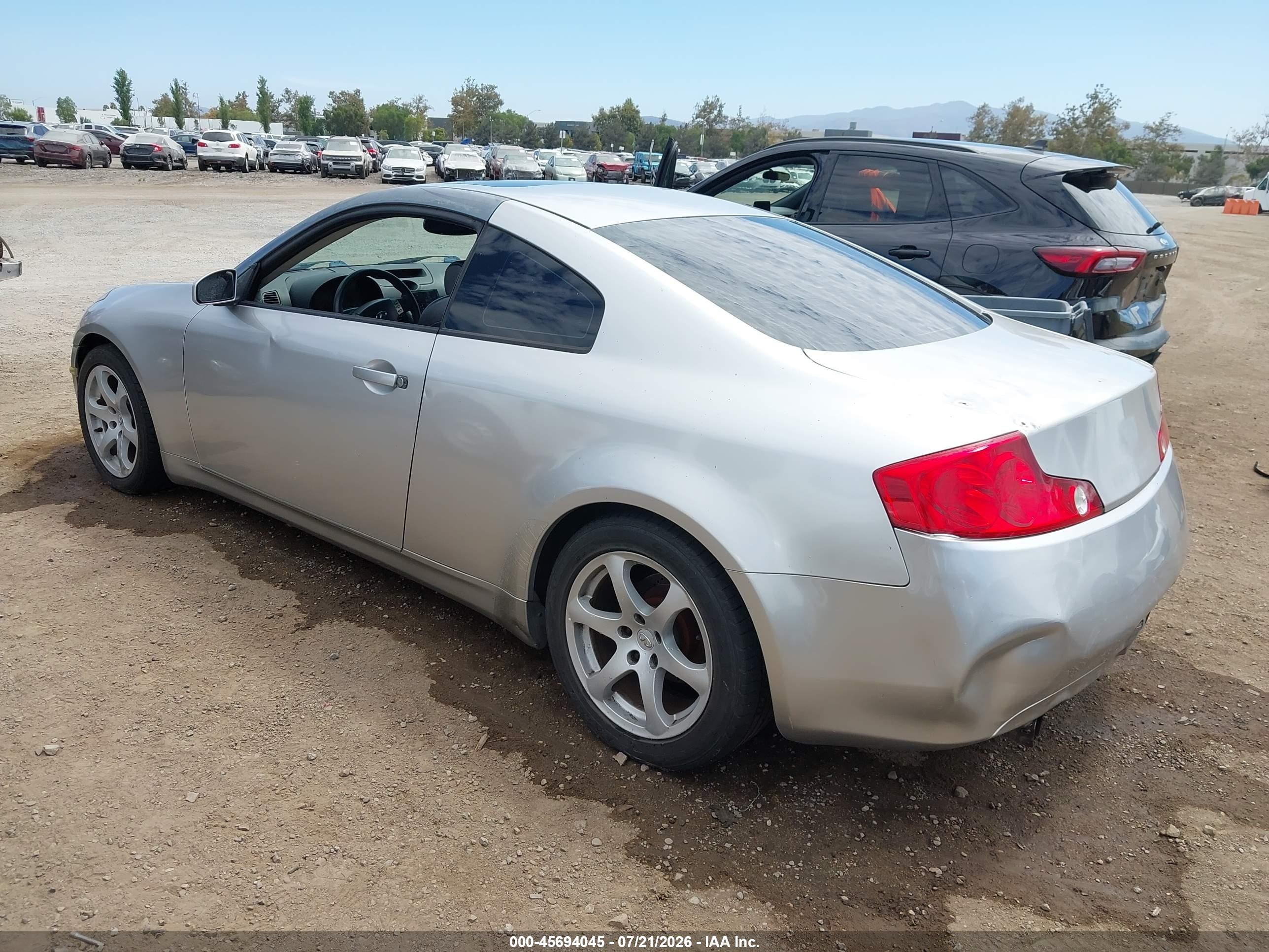 2003 Infiniti G35 Base W/leather Silver vin: JNKCV54E63M225925