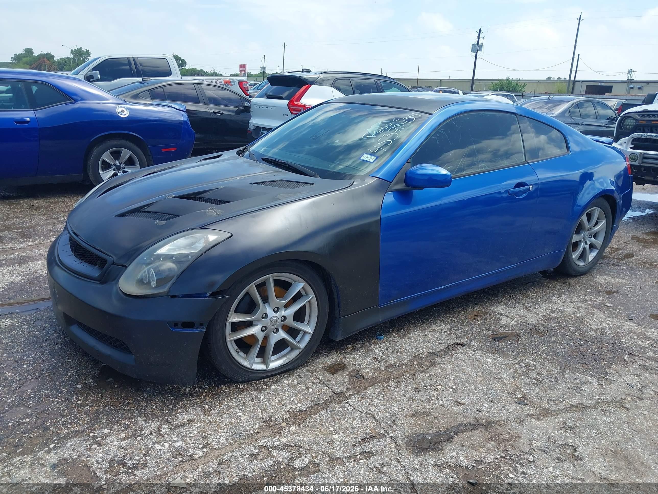 2006 Infiniti G35   Blue vin: JNKCV54E66M711686
