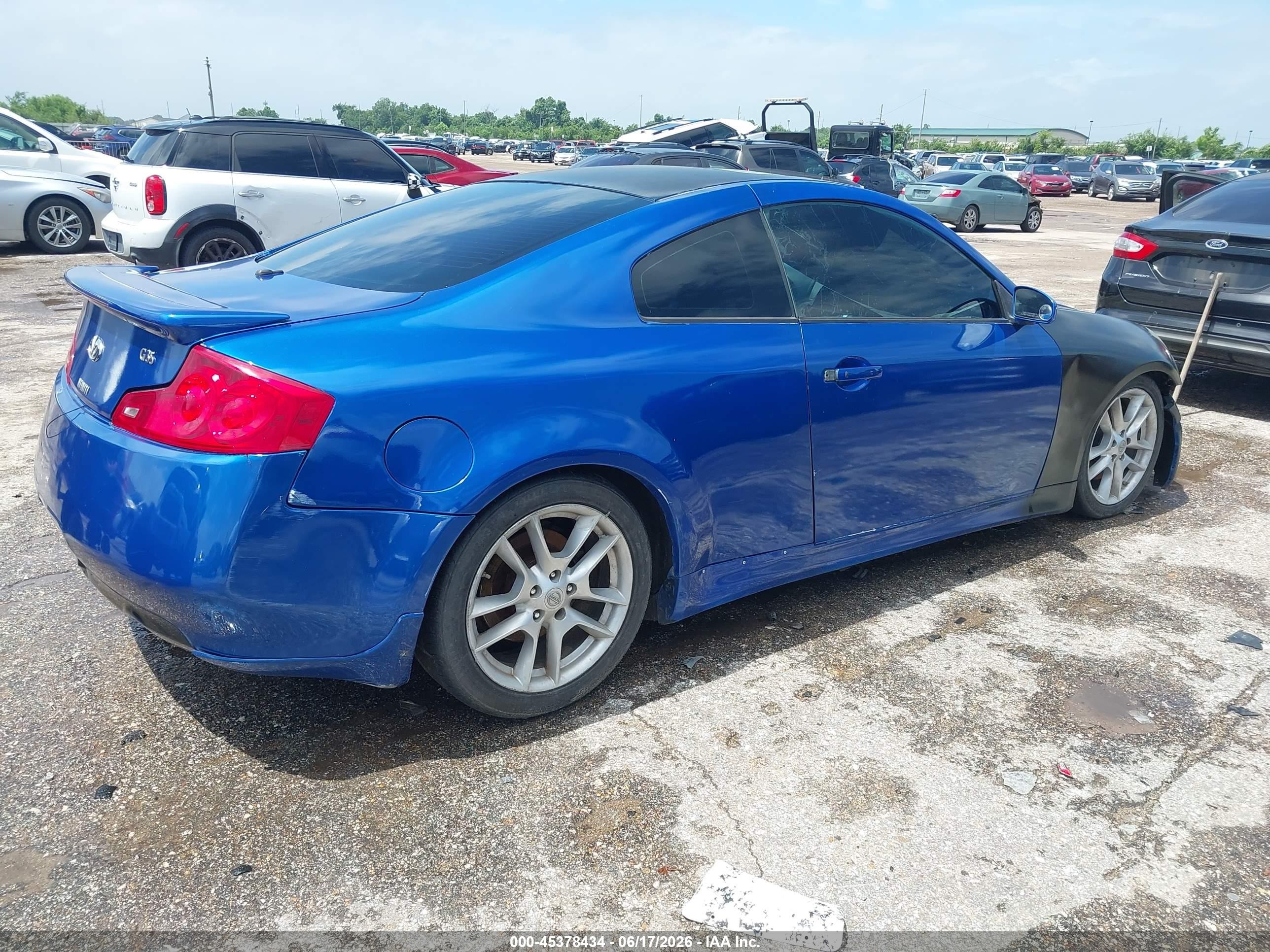 2006 Infiniti G35   Blue vin: JNKCV54E66M711686